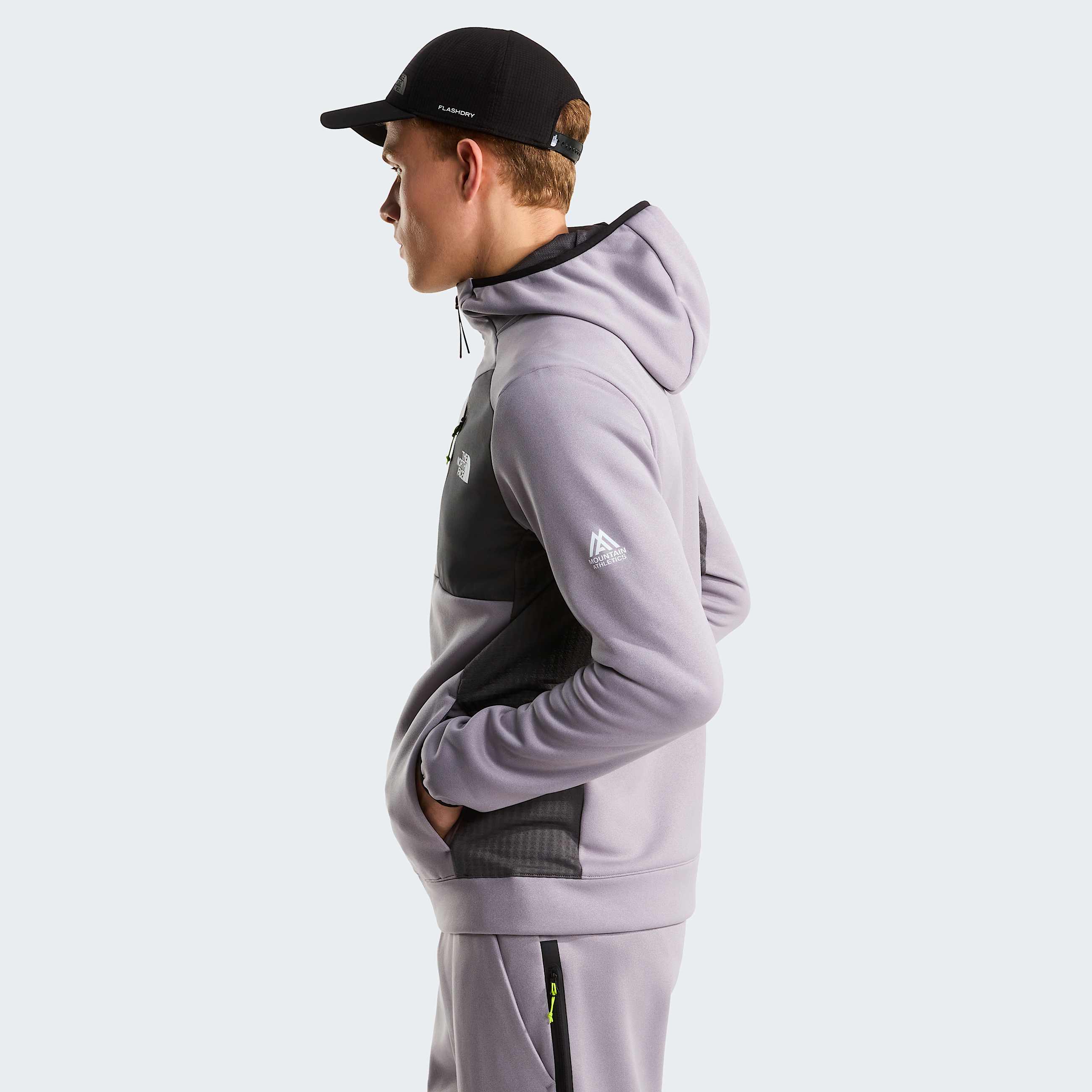 Mens Mountain Athletics Hooded Fleece TNF Transcendent GreyAnthracite Grey ALT2