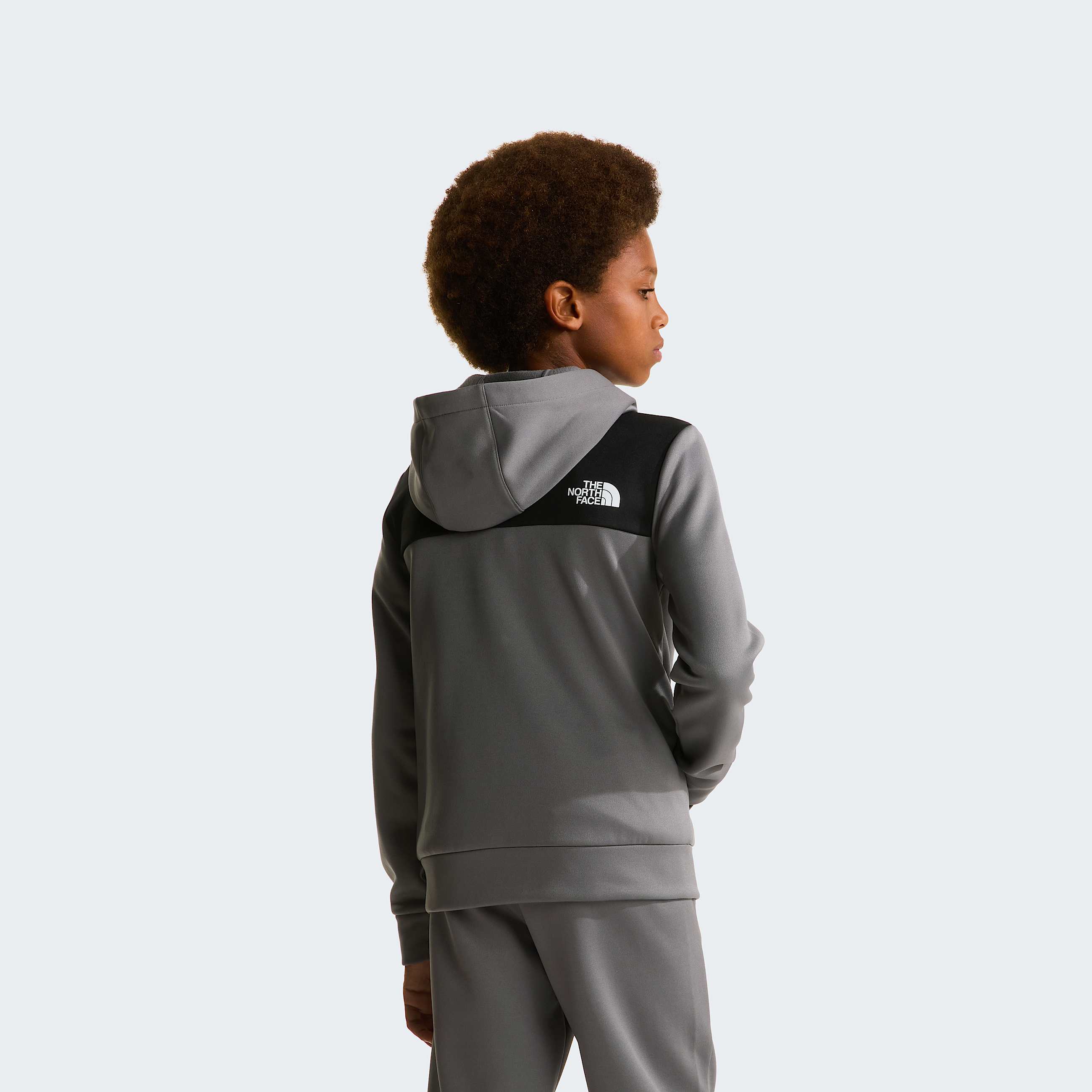 Reaxionhoodie met volledige ritssluiting voor tieners TNF Smoked Pearl ALT3