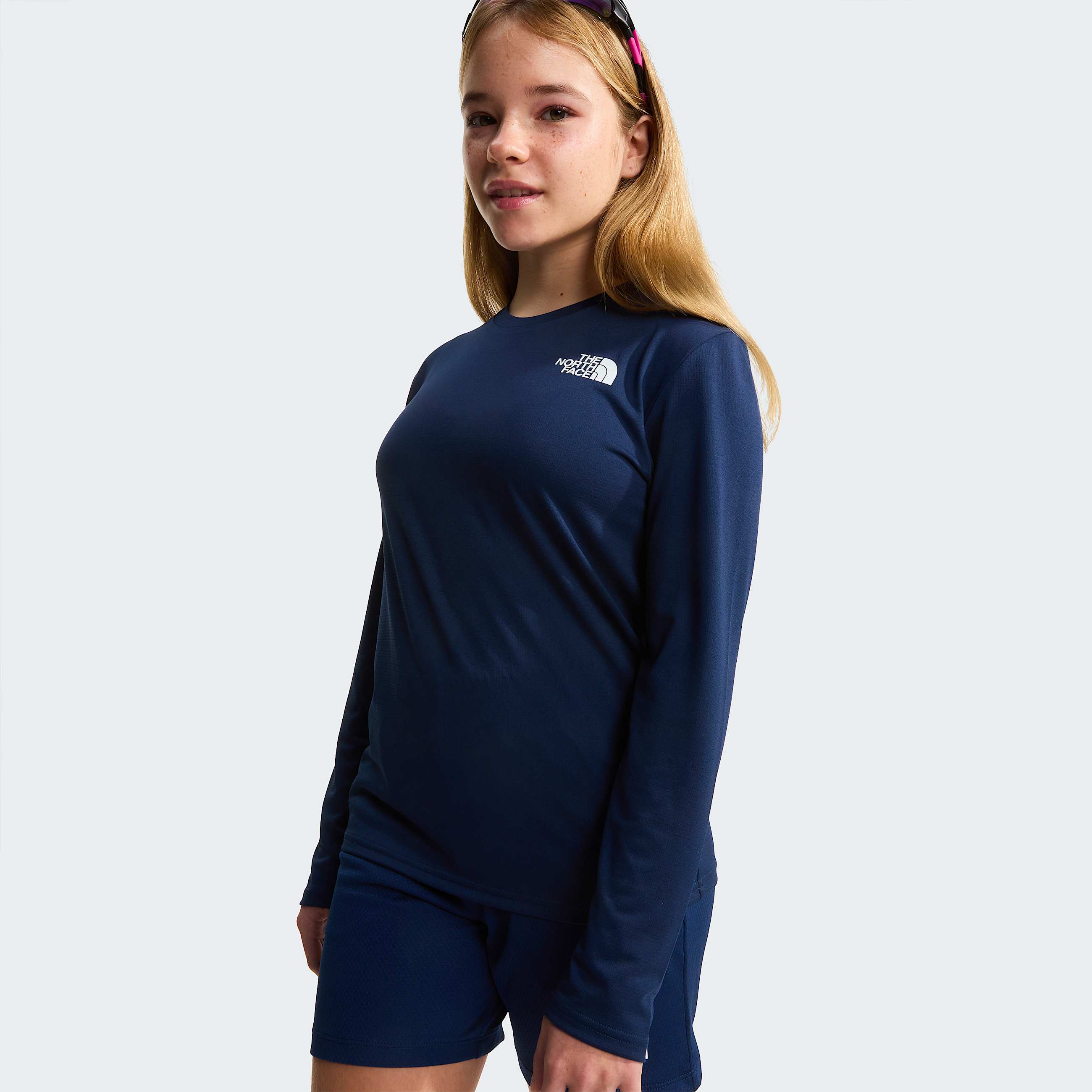 Teens 247 LongSleeve TShirt TNF Summit Navy ALT10