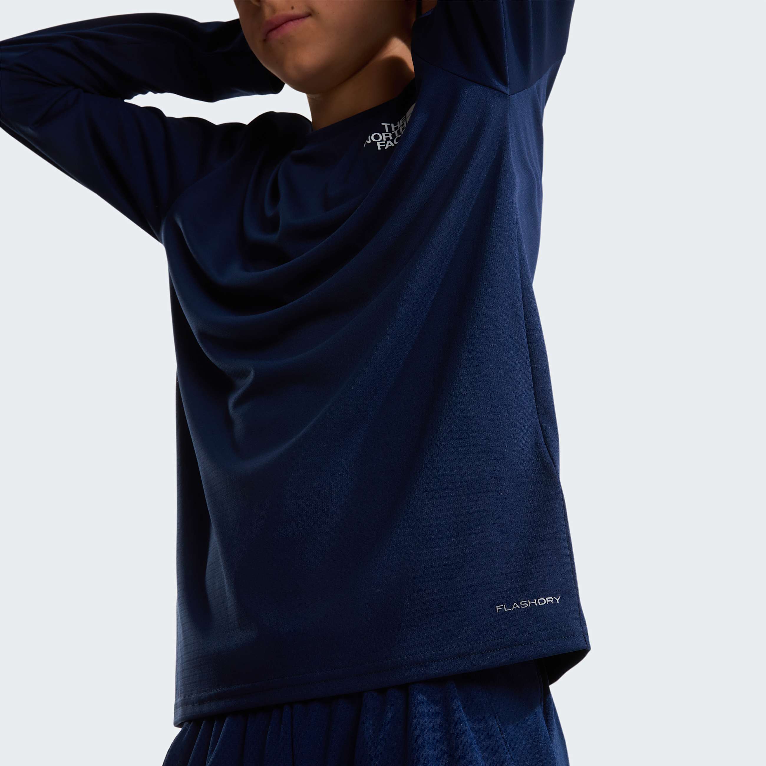 Teens 247 LongSleeve TShirt TNF Summit Navy ALT5