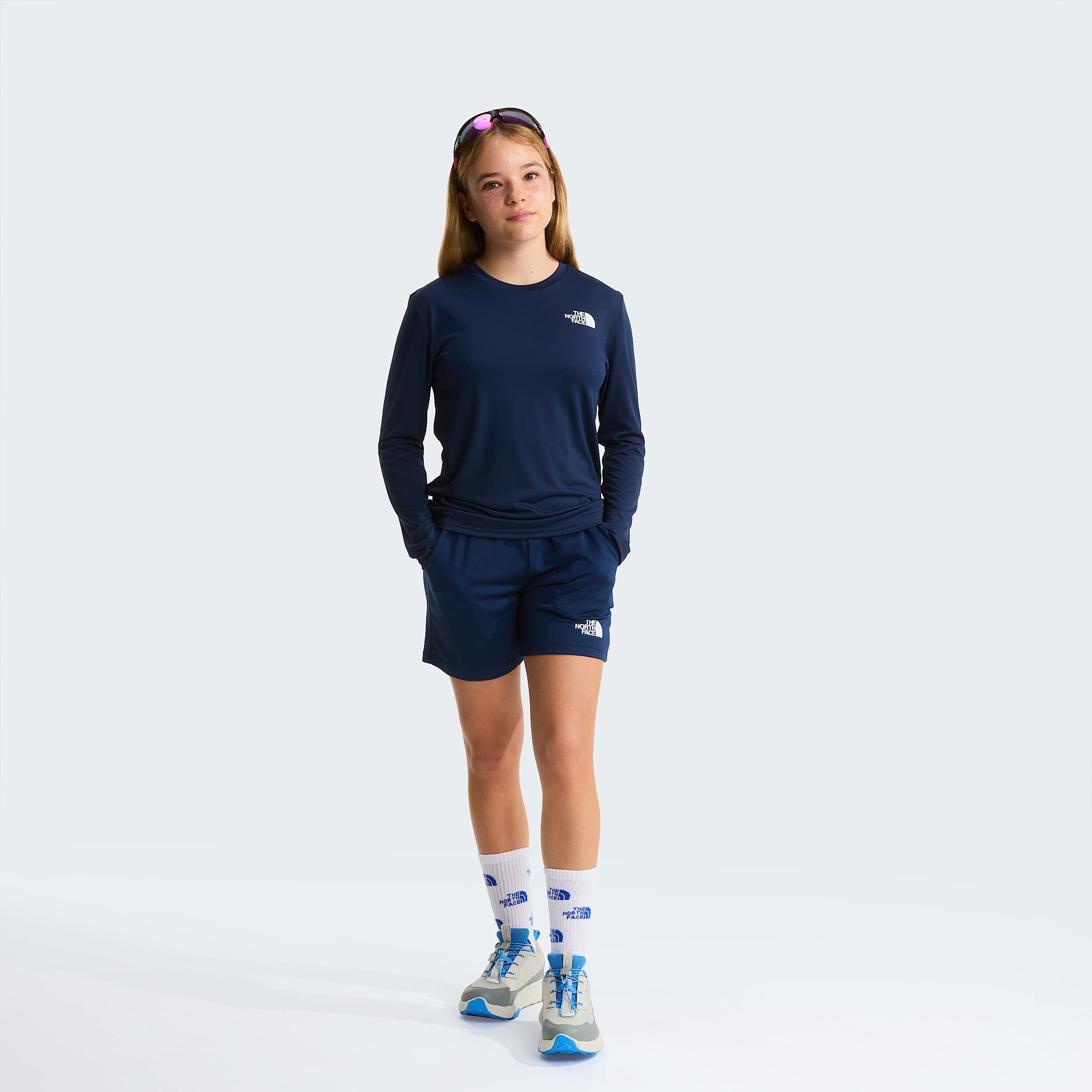 Teens 247 LongSleeve TShirt TNF Summit Navy ALT7