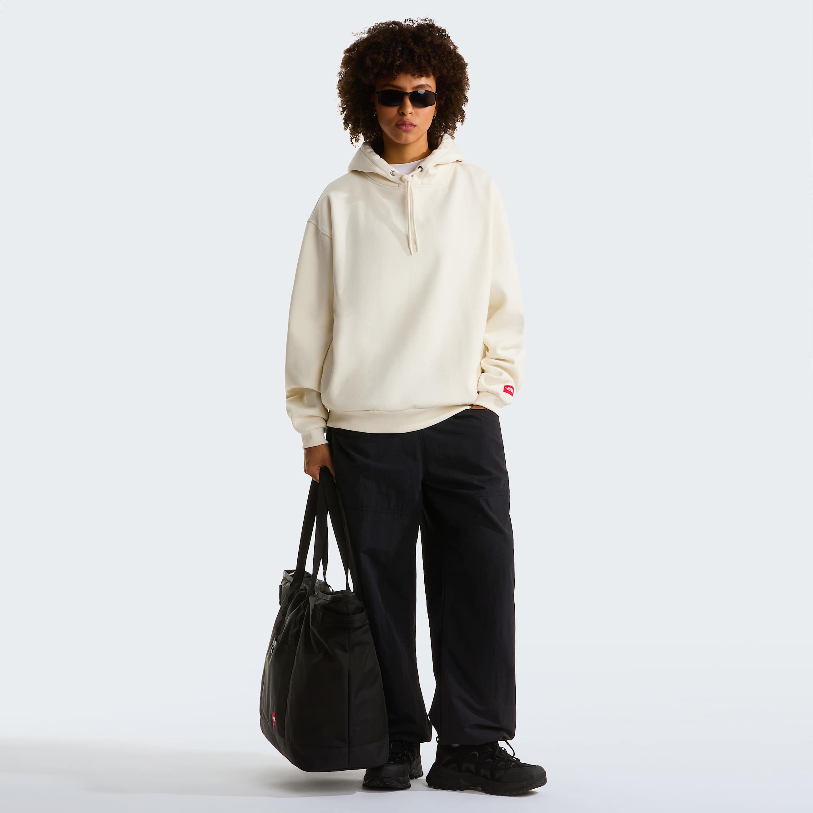 Camisola com capuz Red Box unissexo TNF White Dune ALT10