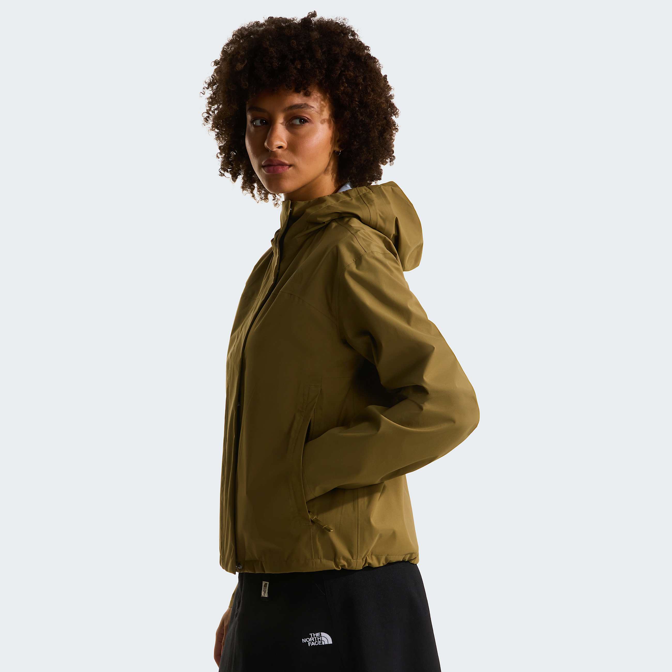 Womens Voyage Rain 3L Hooded Jacket TNF Cedar ALT2