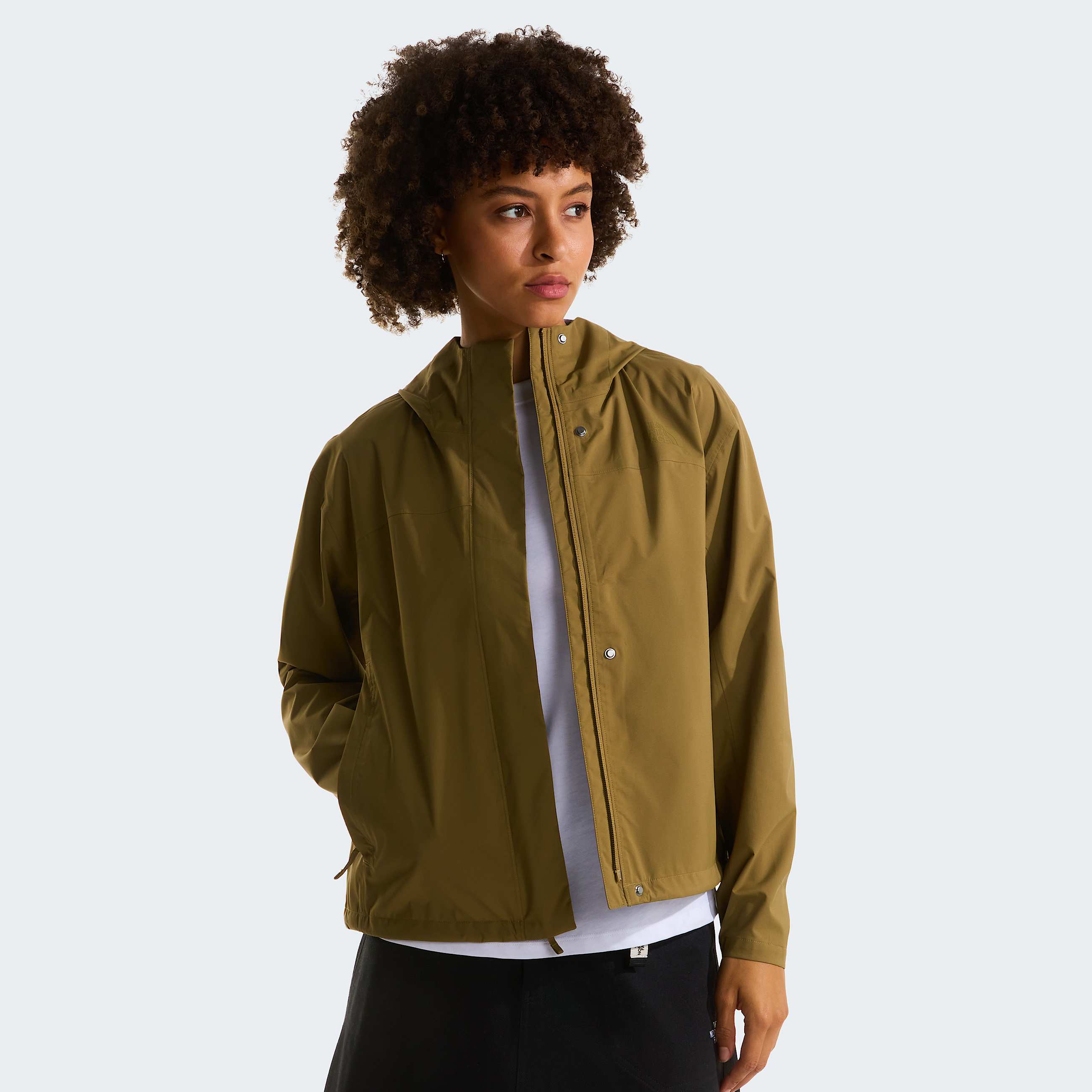 Womens Voyage Rain 3L Hooded Jacket TNF Cedar ALT4