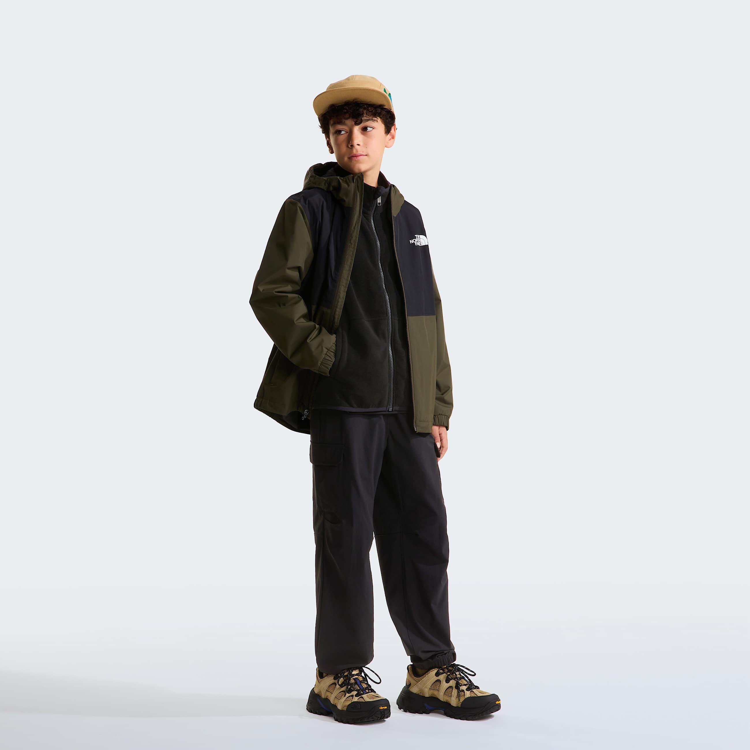 Teens Glacier ZipInCompatible Fleece Jacket TNF TNF Black ALT1