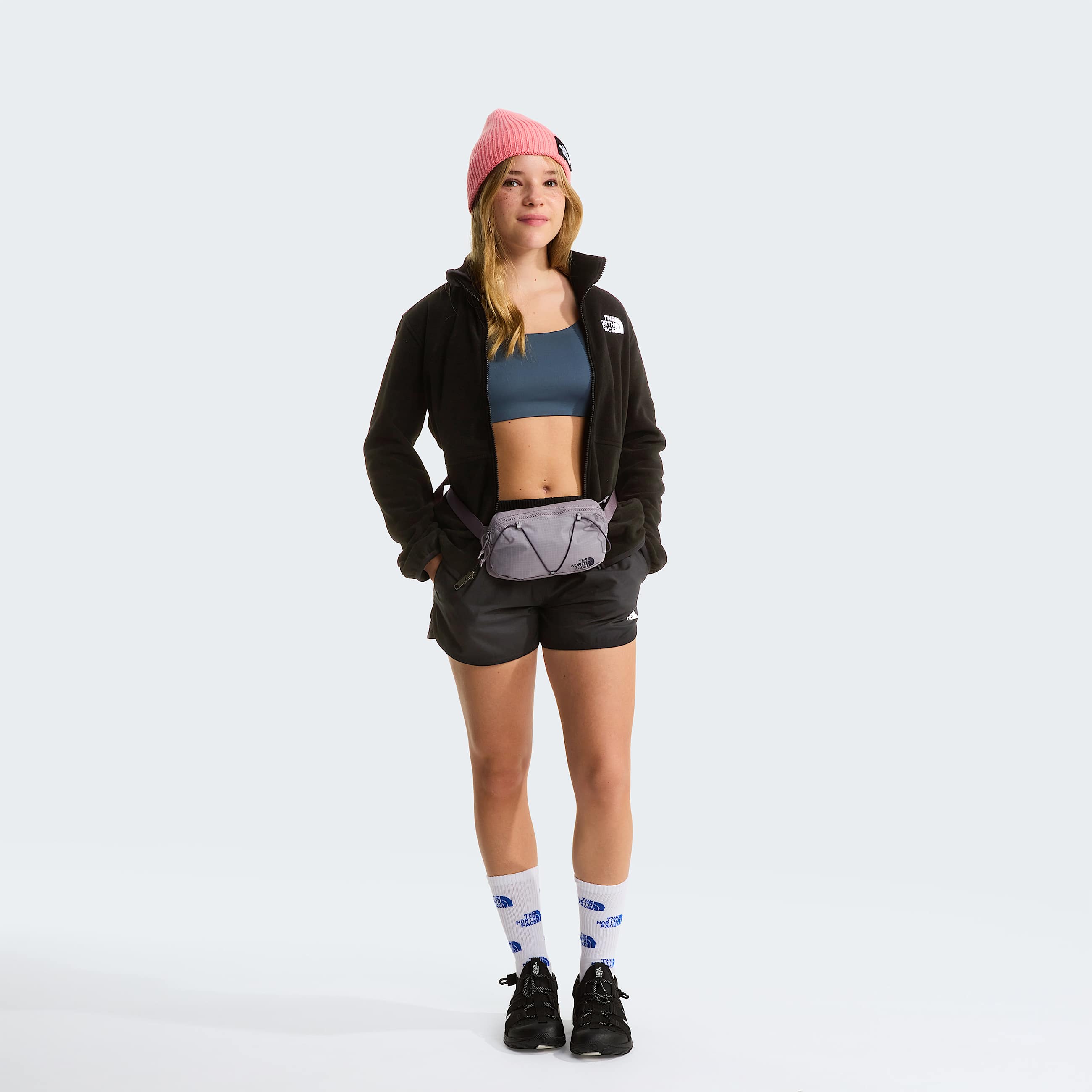 Teens Glacier ZipInCompatible Fleece Jacket TNF TNF Black ALT9