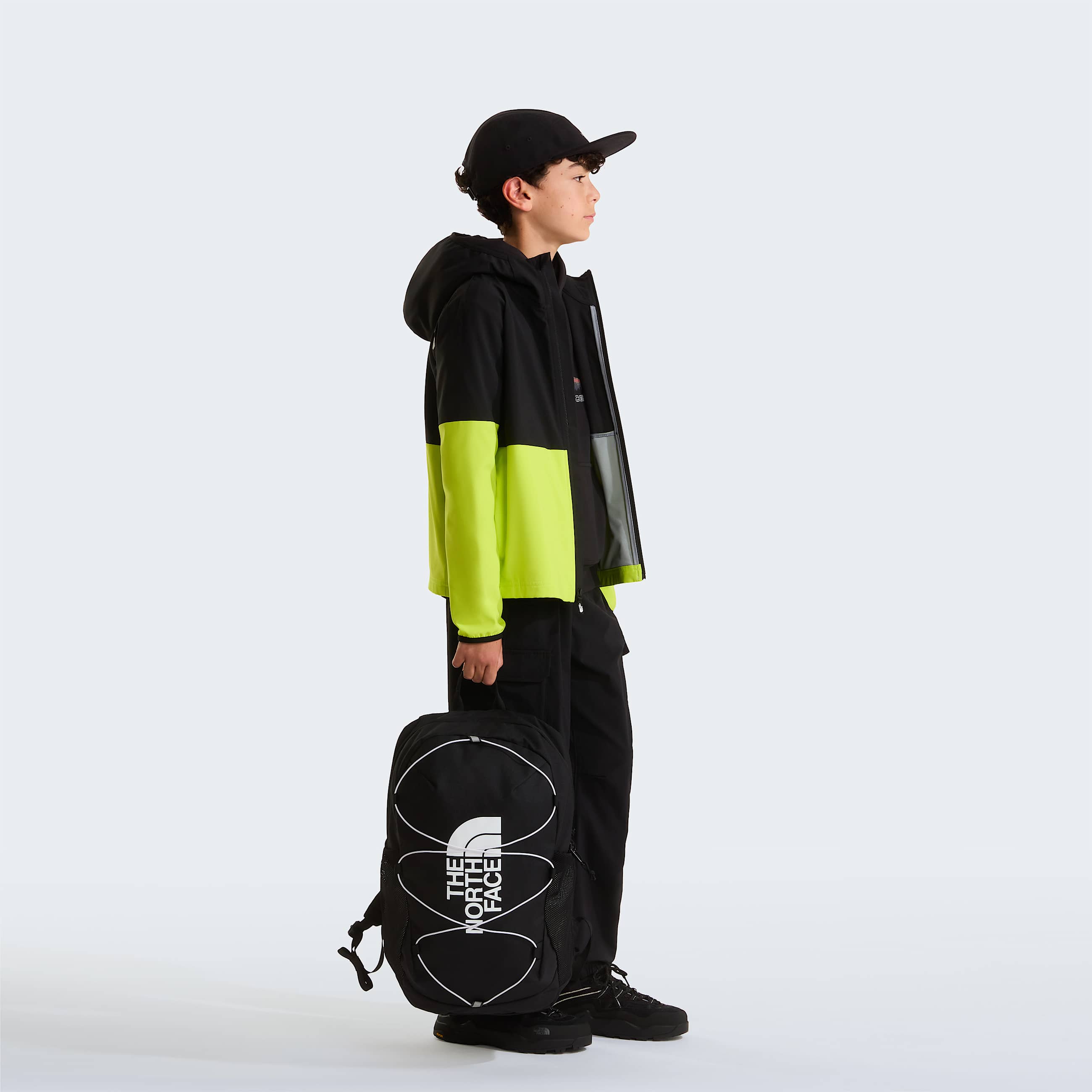 Boys On The Trail FullZip Hooded Jacket TNF TNF BlackFizz LimeSilver Reflective ALT1
