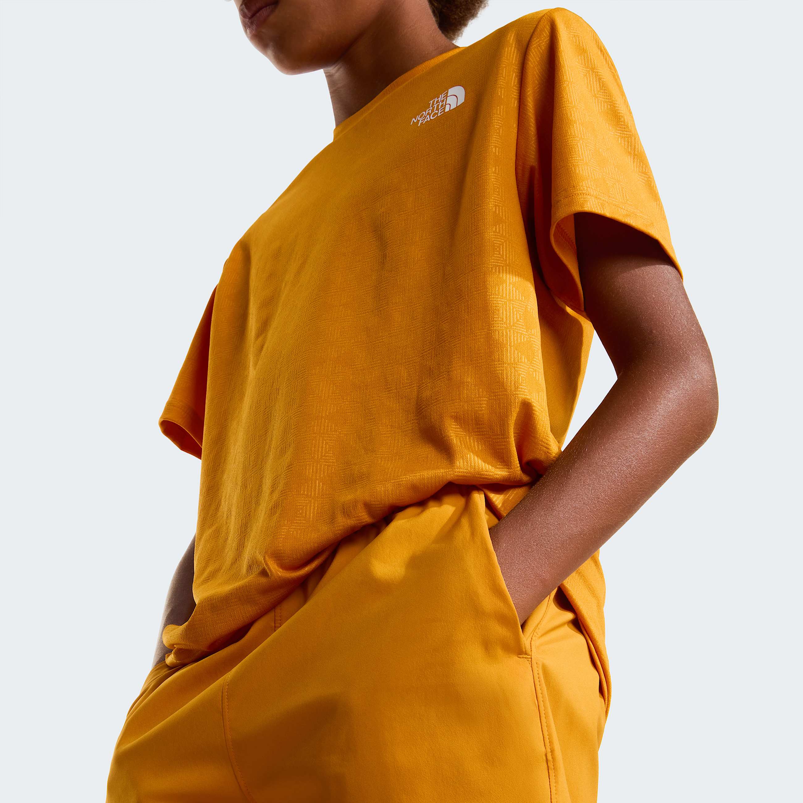 Teens 247 Pentadome Embossed Shorts TNF Dust Orange ALT5