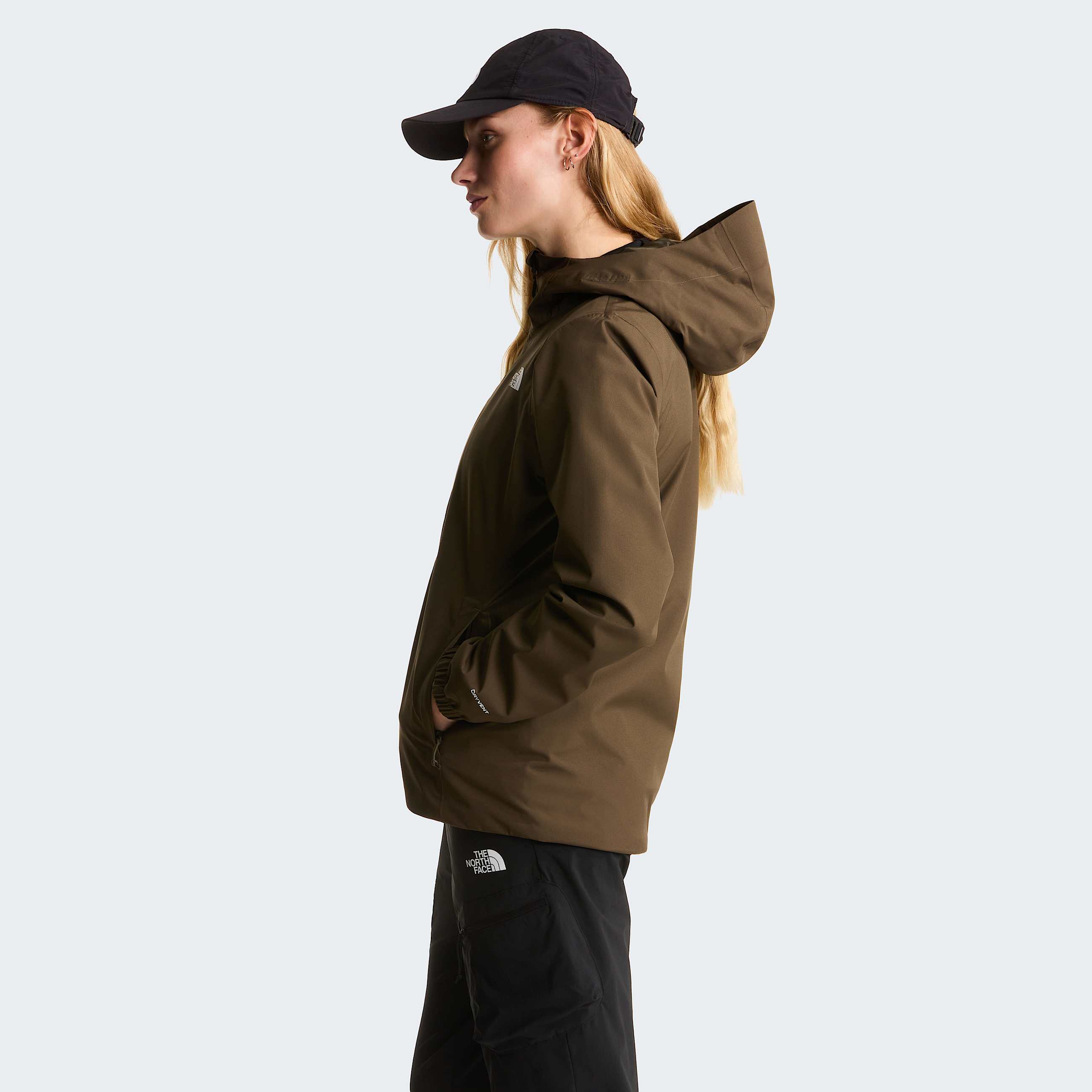 Womens Quest  DryVent Jacket TNF New Taupe Green ALT2