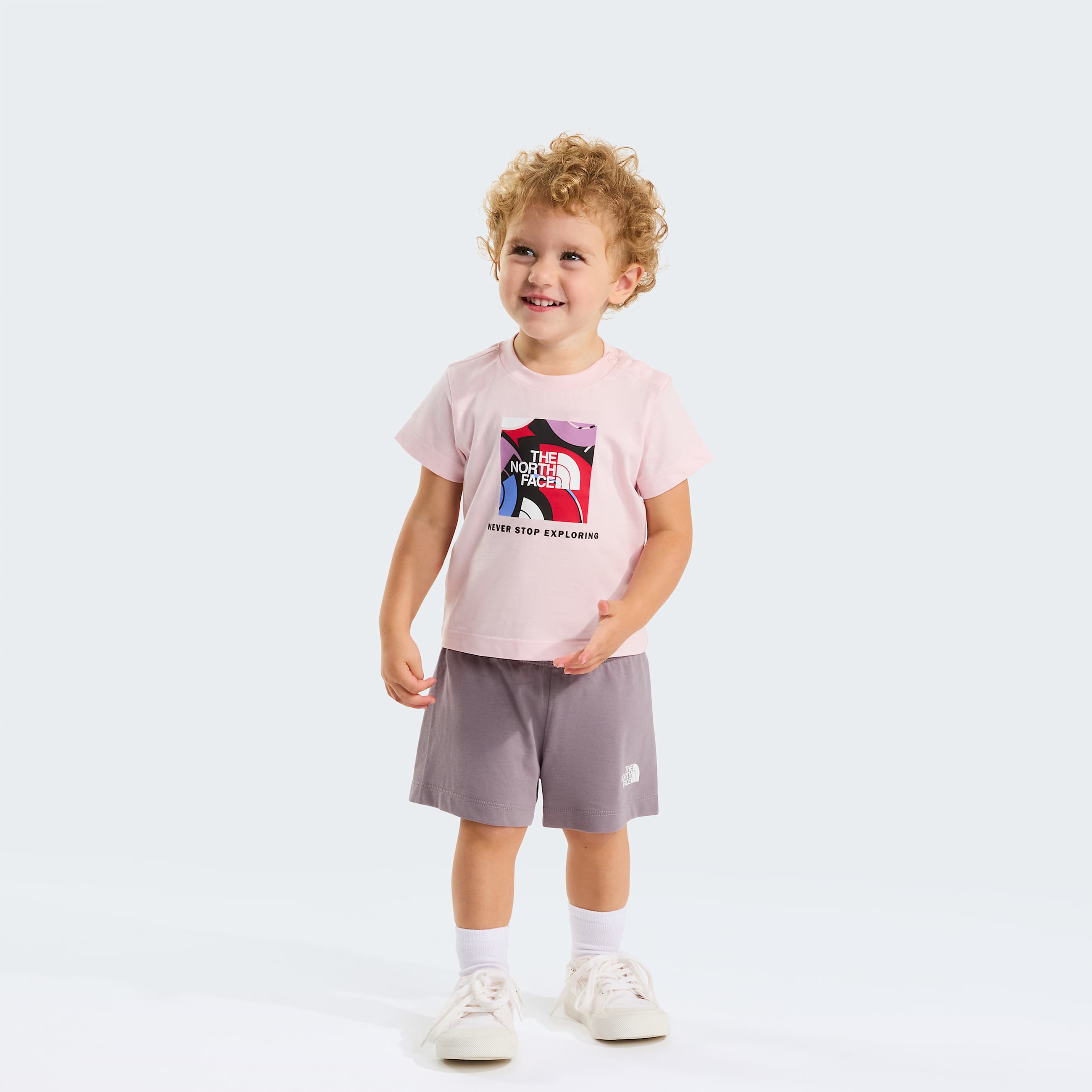Baby NSE Box Play Regular Shorts Set TNF Pale BlossomTranscendent Grey ALT11