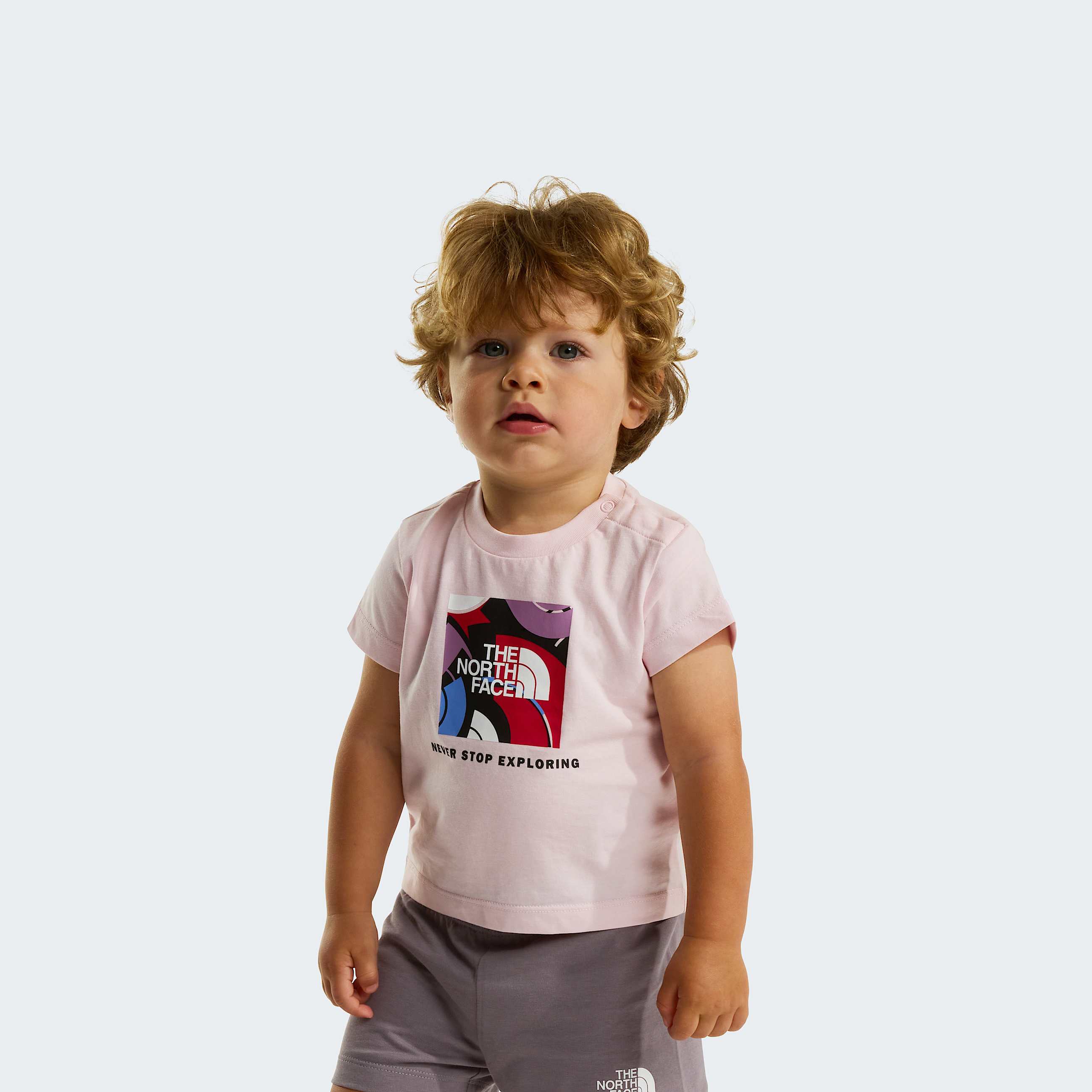 Baby NSE Box Play Regular Shorts Set TNF Pale BlossomTranscendent Grey ALT2