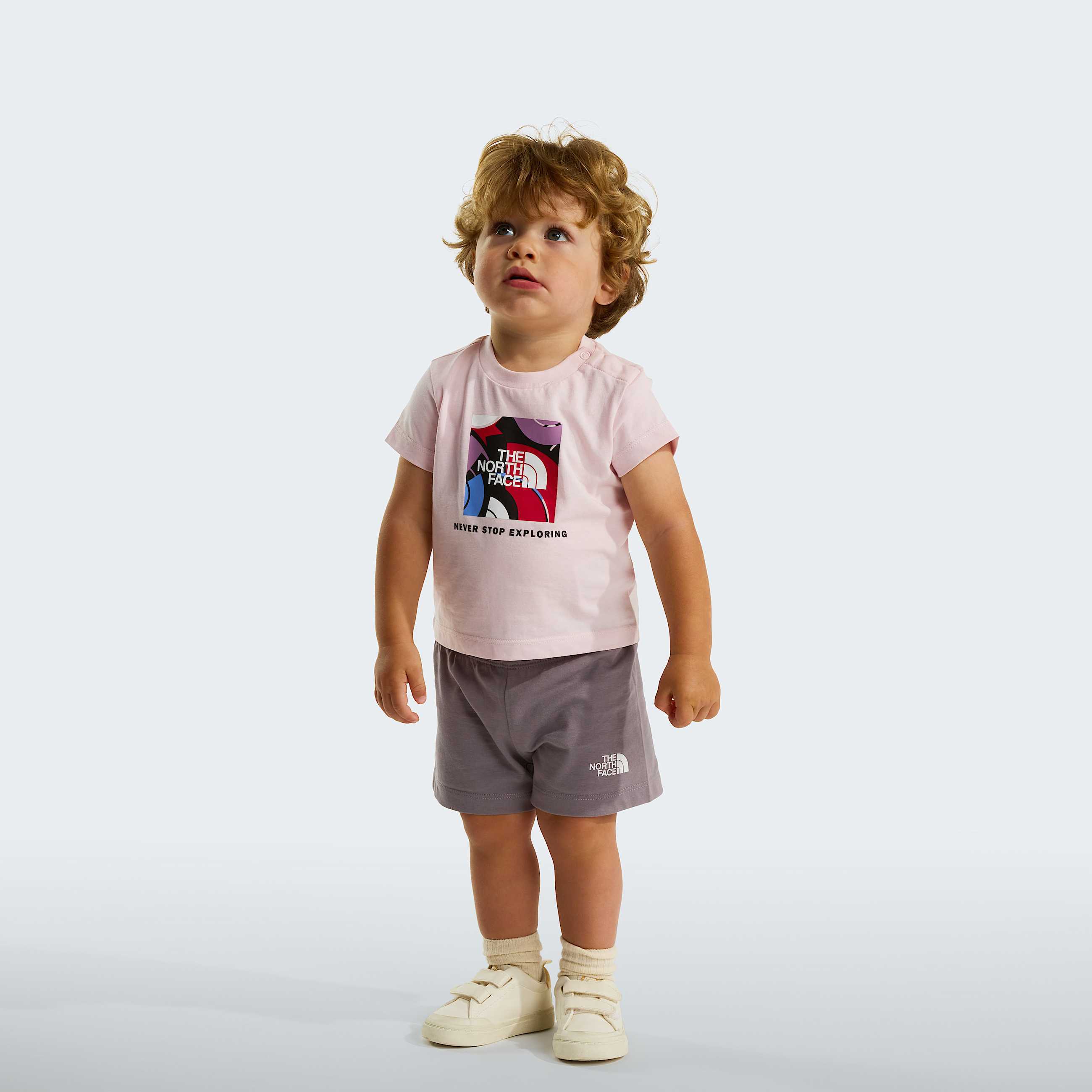 Baby NSE Box Play Regular Shorts Set TNF Pale BlossomTranscendent Grey HERO