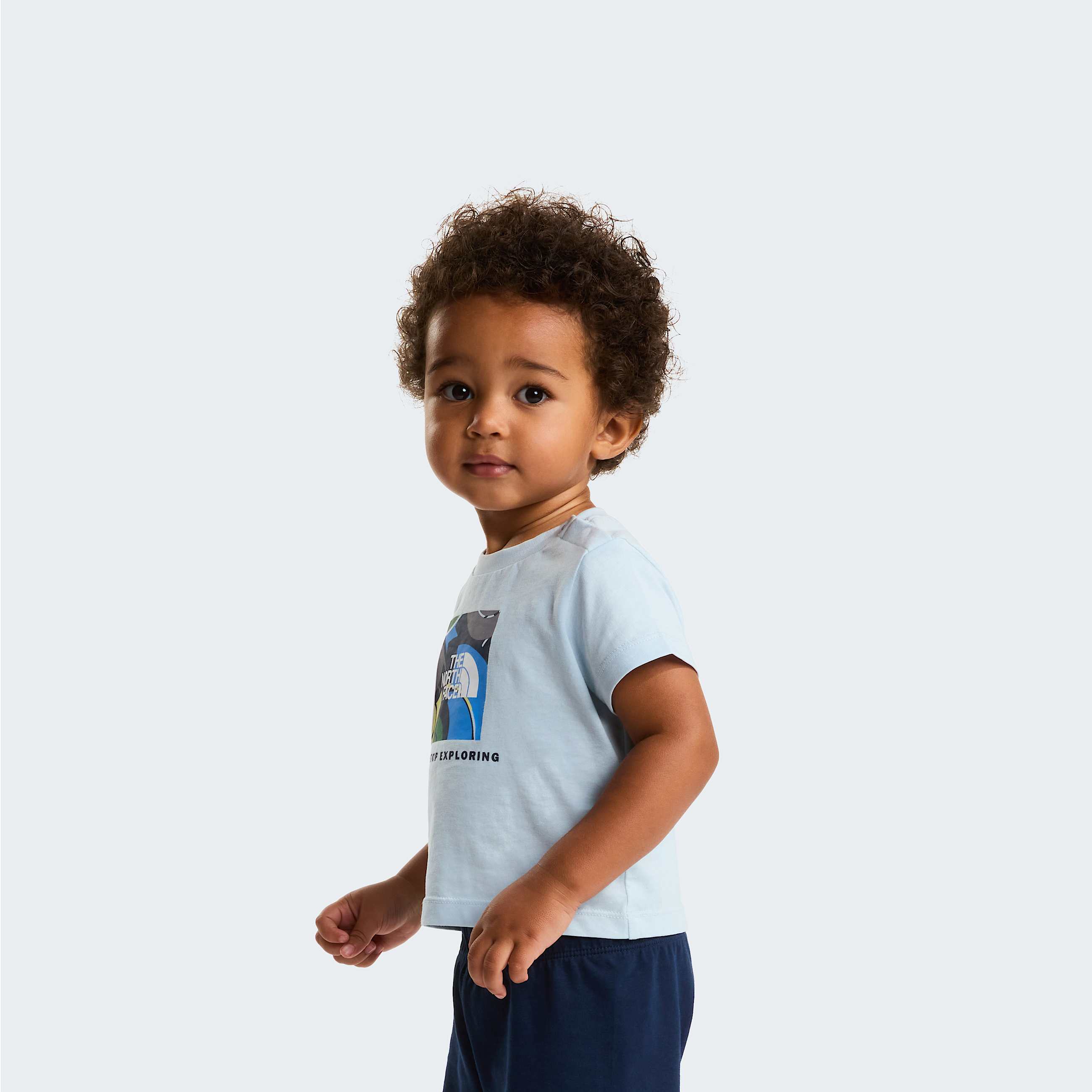 Baby NSE Box Play Regular Shorts Set TNF Polar HazeSummit Navy ALT3