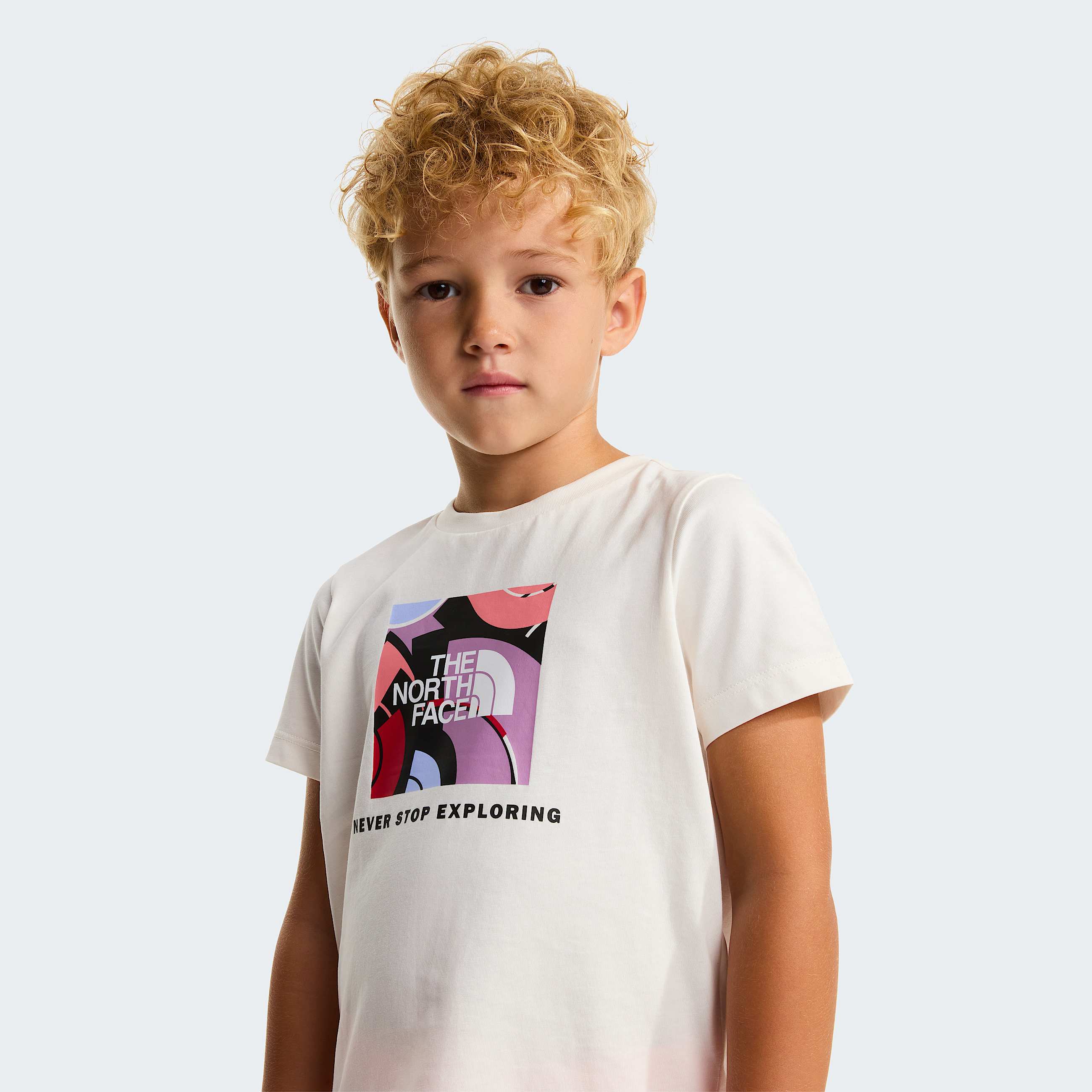 Kids NSE Box Play Regular Shorts Set TNF White DuneCoral Crush ALT14