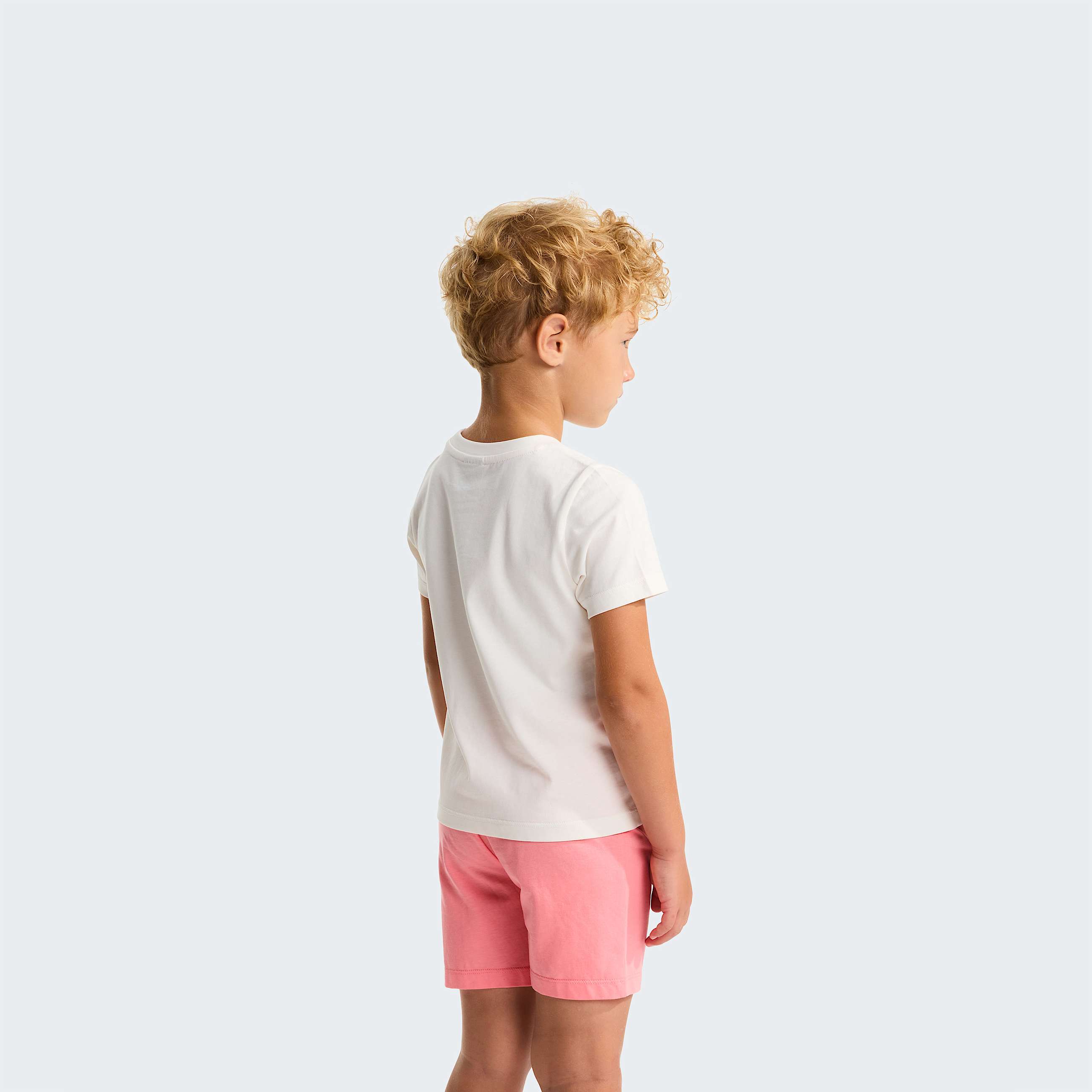 Kids NSE Box Play Regular Shorts Set TNF White DuneCoral Crush ALT13