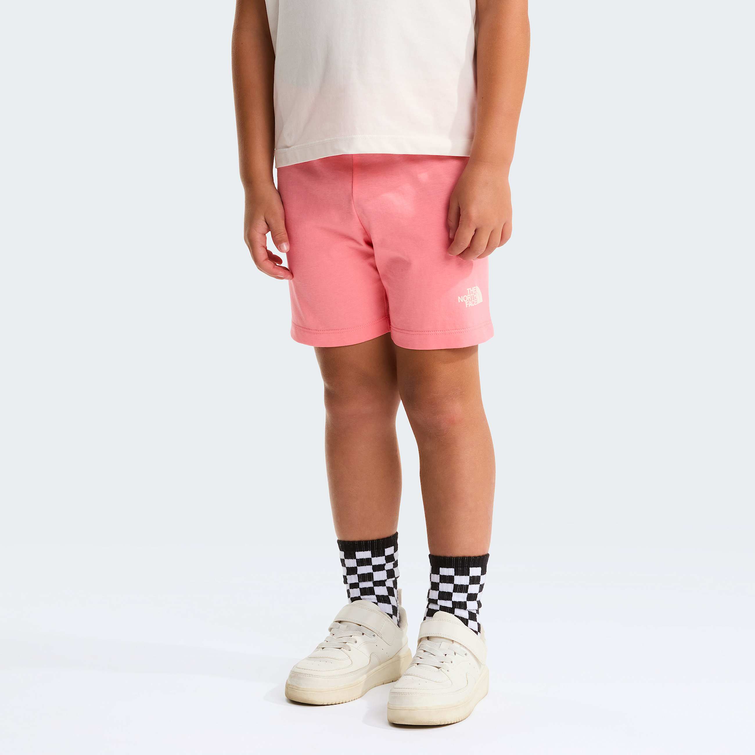 Kids NSE Box Play Regular Shorts Set TNF White DuneCoral Crush ALT15