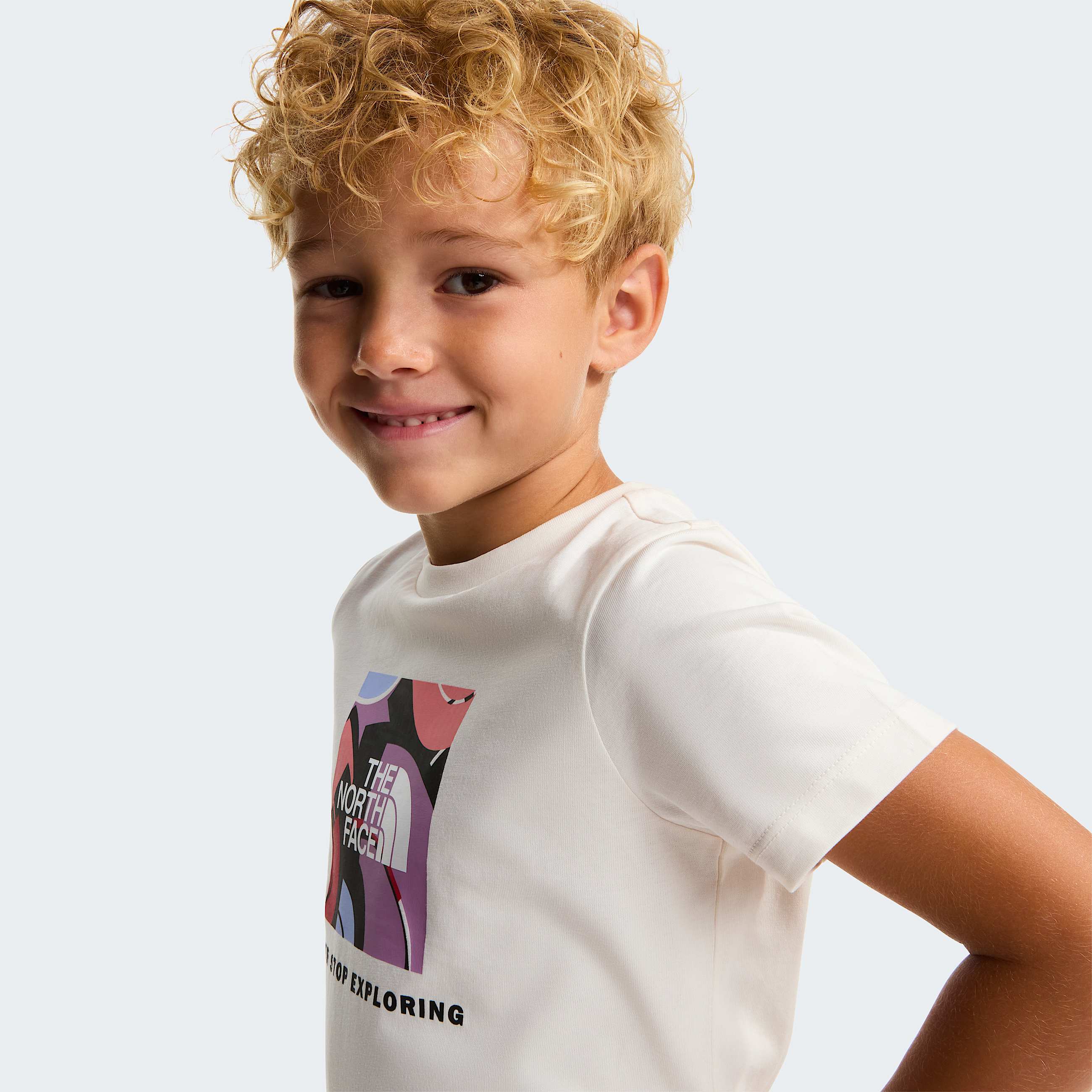 Kids NSE Box Play Regular Shorts Set TNF White DuneCoral Crush ALT22