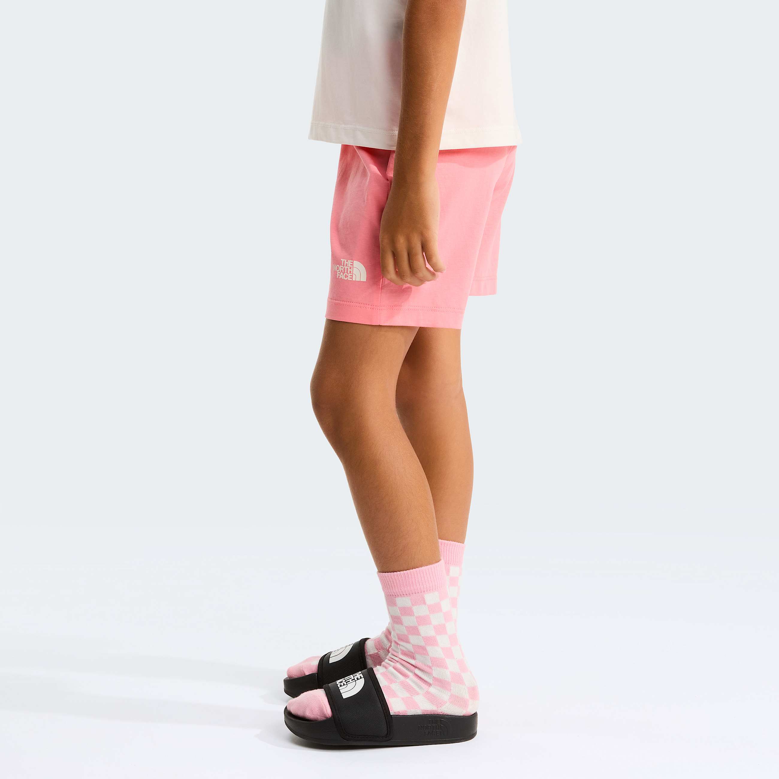 Kids NSE Box Play Regular Shorts Set TNF White DuneCoral Crush ALT6