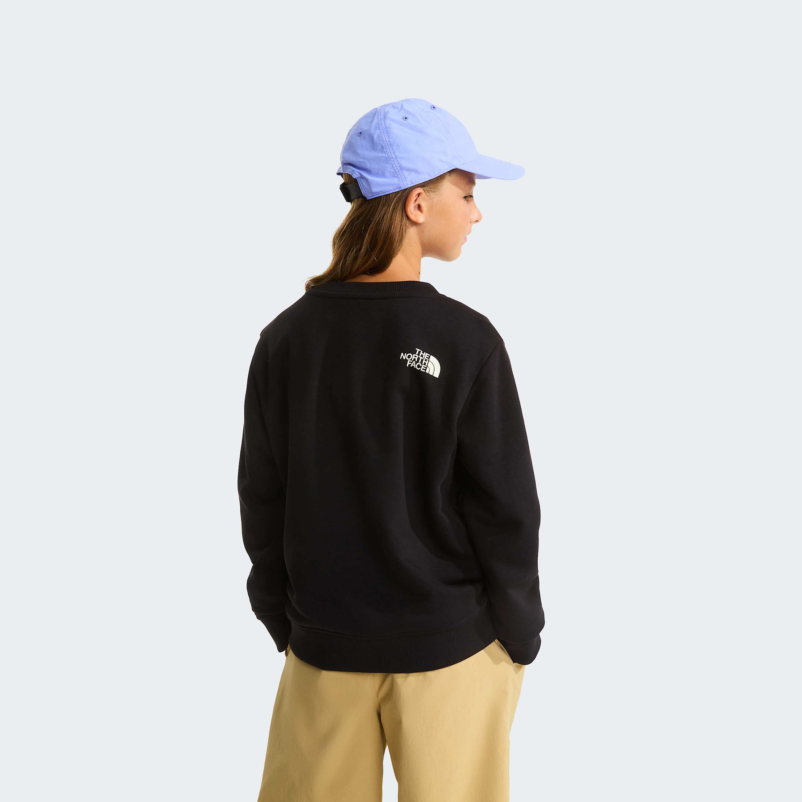 Girls Flora Relaxed Sweatshirt TNF TNF Black ALT3