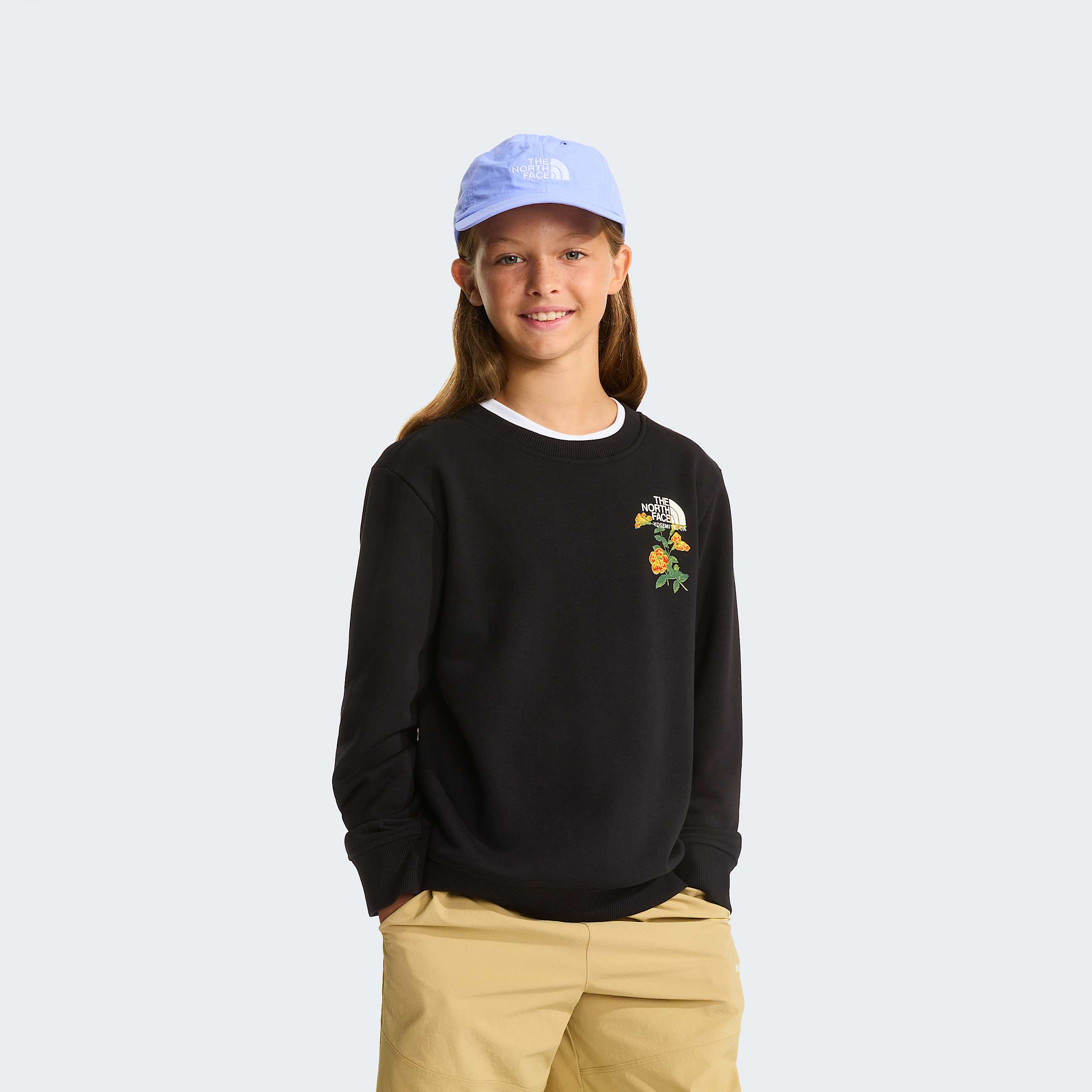 Girls Flora Relaxed Sweatshirt TNF TNF Black HERO