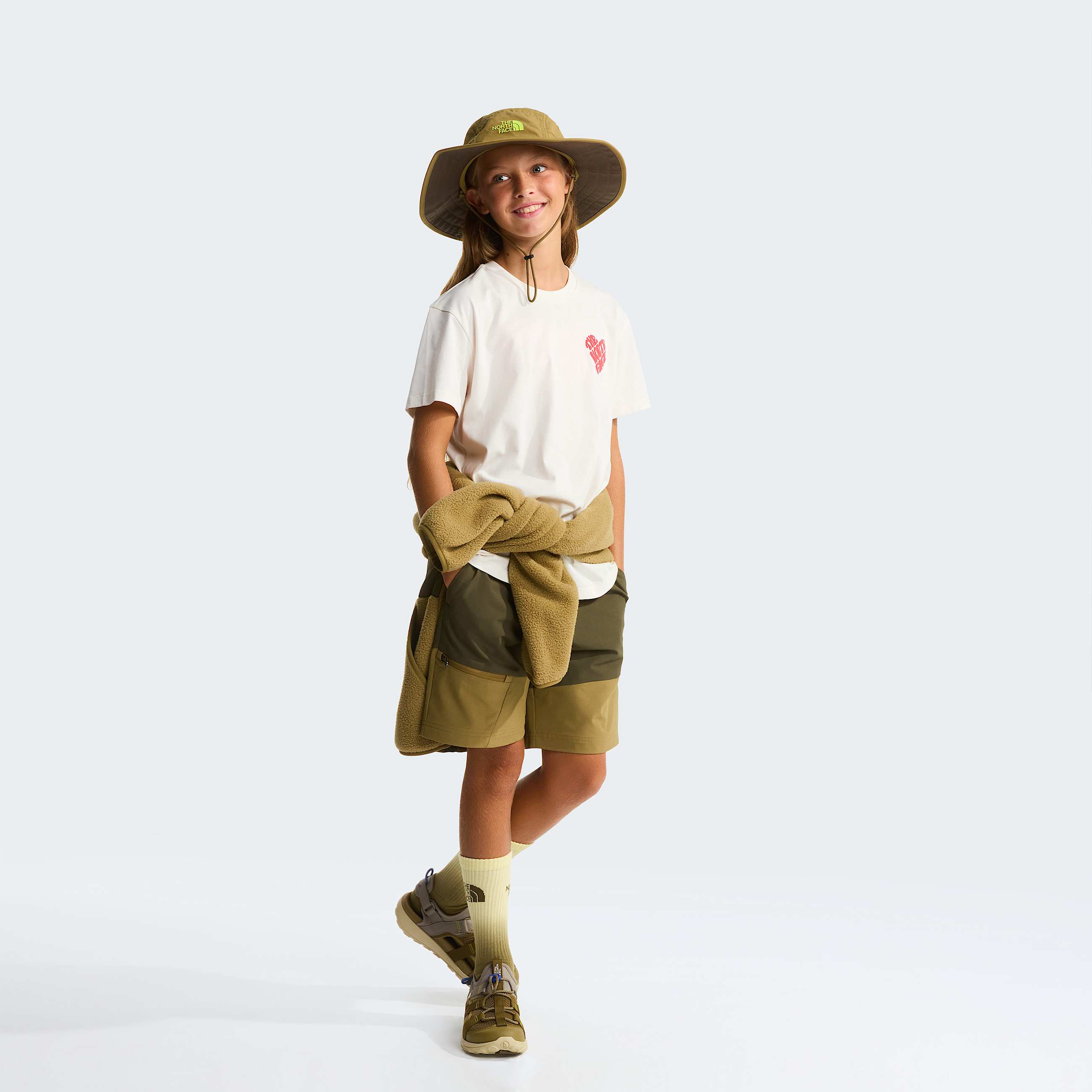 Girls Brand Proud Relaxed TShirt TNF White Dune ALT1