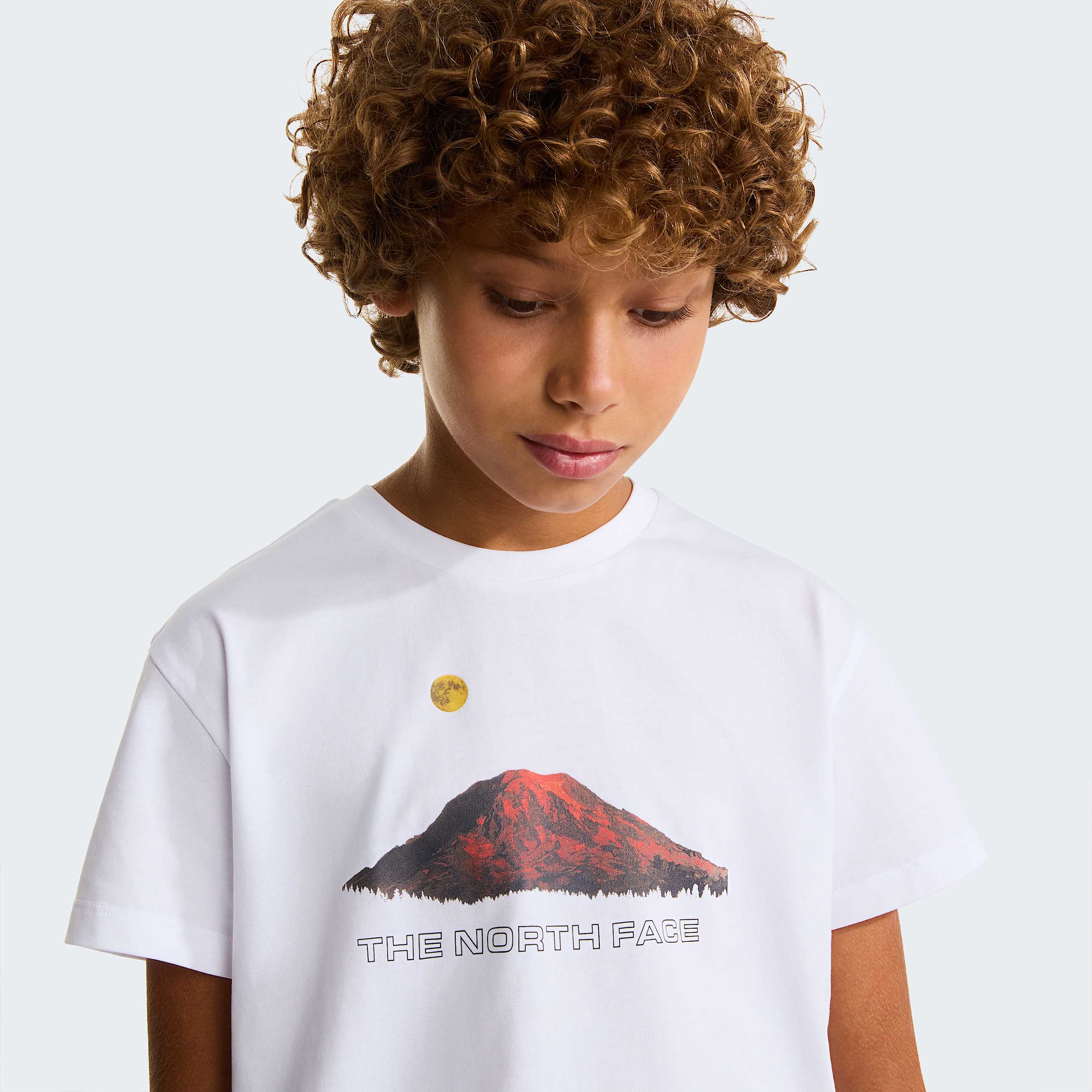 Boys Mountain Night Relaxed TShirt TNF TNF White ALT4