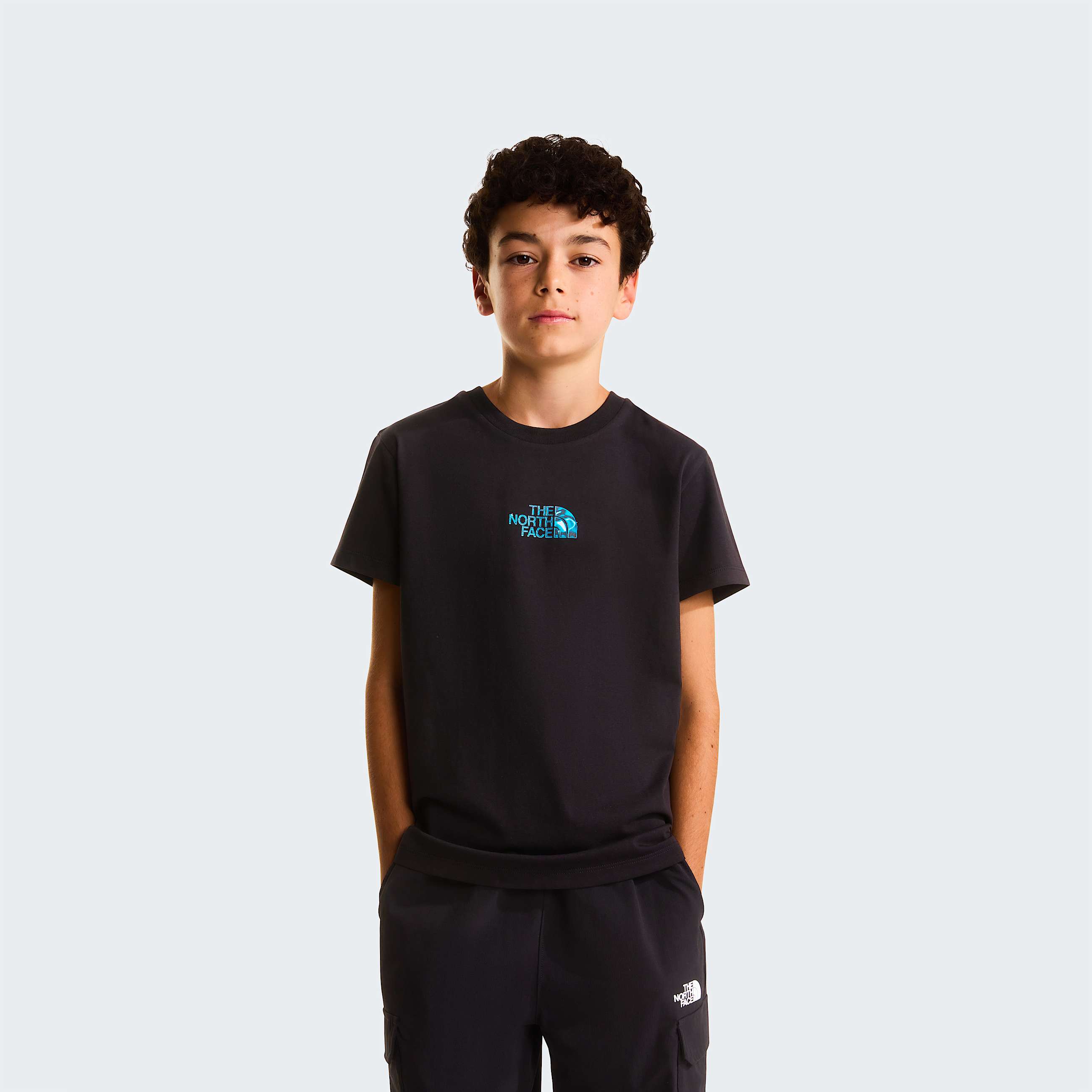 Boys Liquid Logo Regular TShirt TNF TNF Black HERO