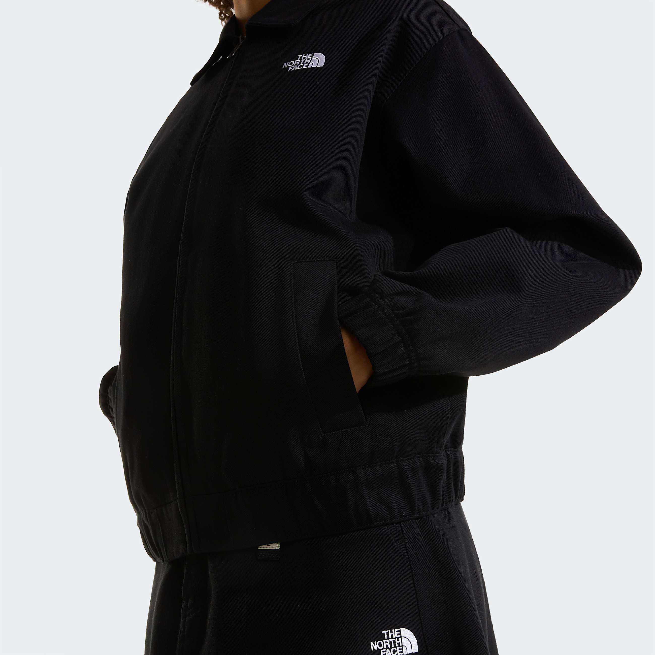 Womens Twill Collared Jacket TNF TNF Black ALT7
