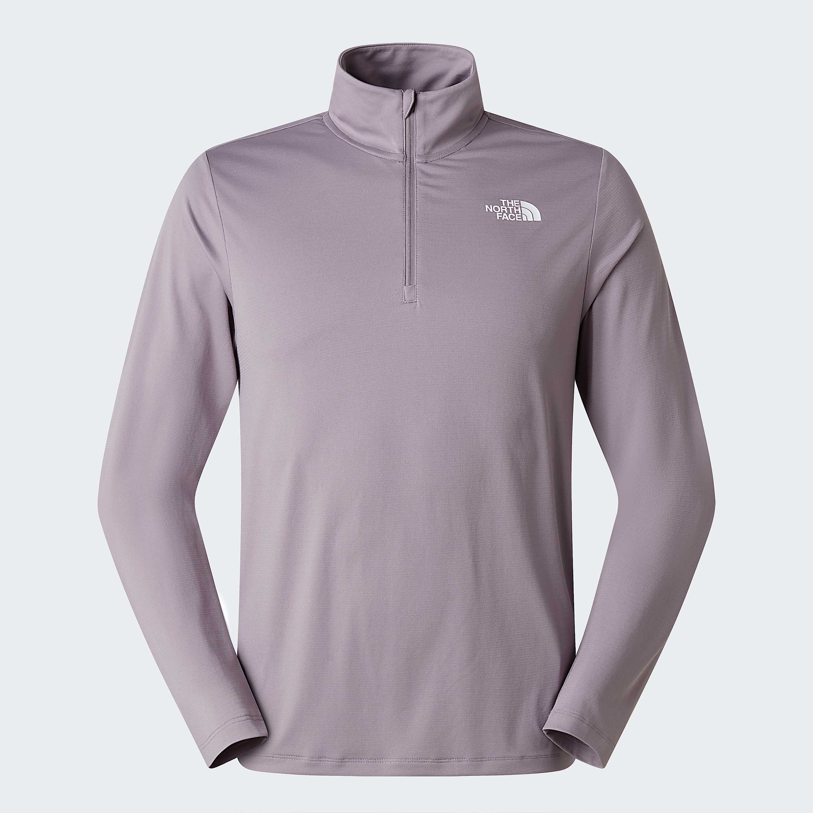 Mens 247 14 Zip LongSleeve TShirt TNF Transcendent Grey ALT20