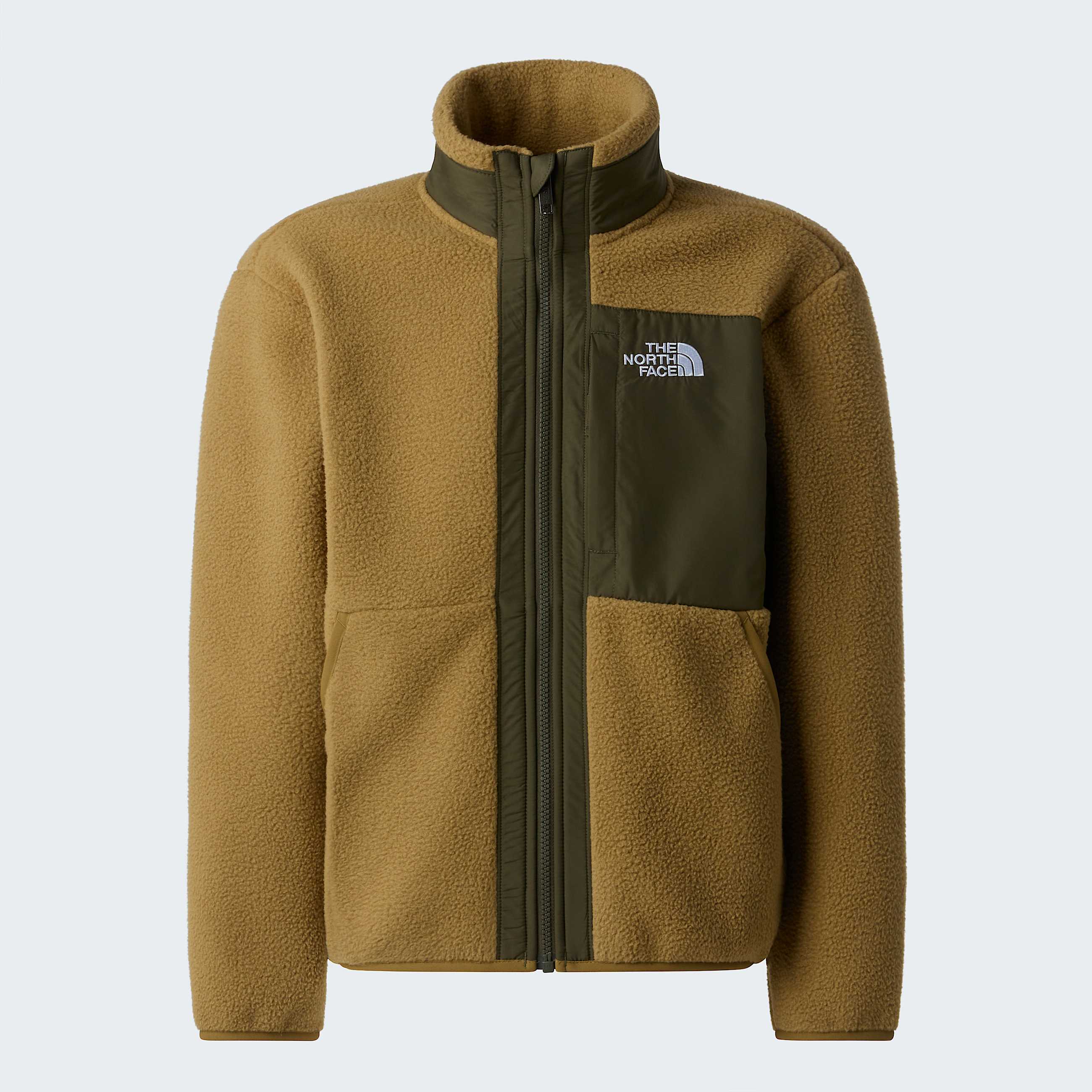 Boys Yumiori FullZip Fleece Jacket TNF CedarNew Taupe Green ALT20