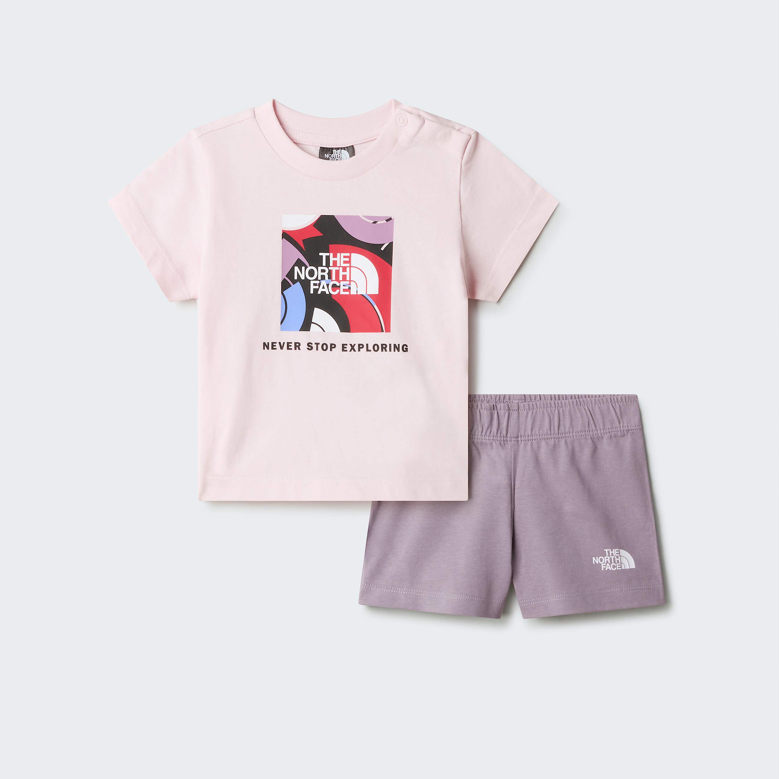 Baby NSE Box Play Regular Shorts Set TNF Pale BlossomTranscendent Grey ALT20