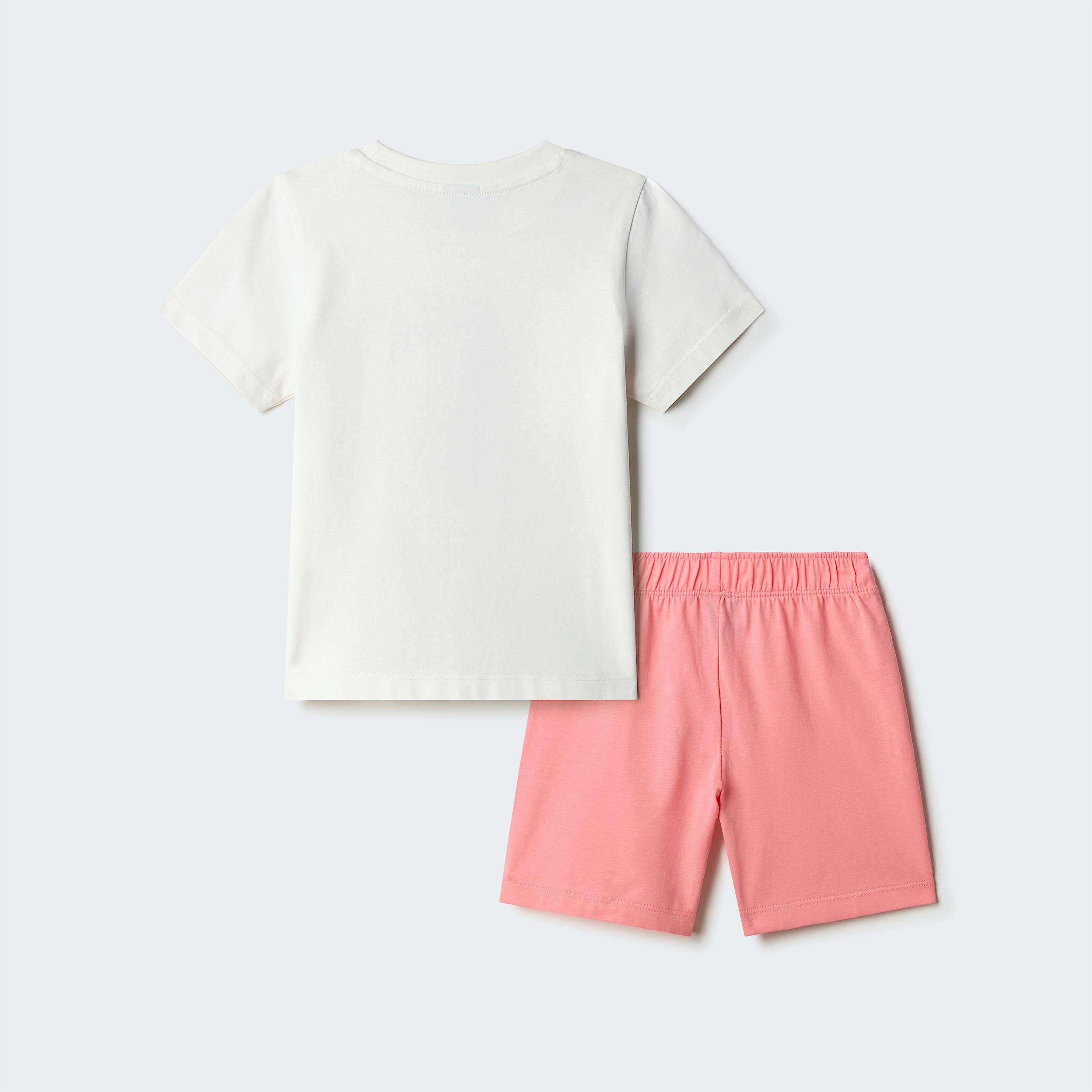 Kids NSE Box Play Regular Shorts Set TNF White DuneCoral Crush ALT21