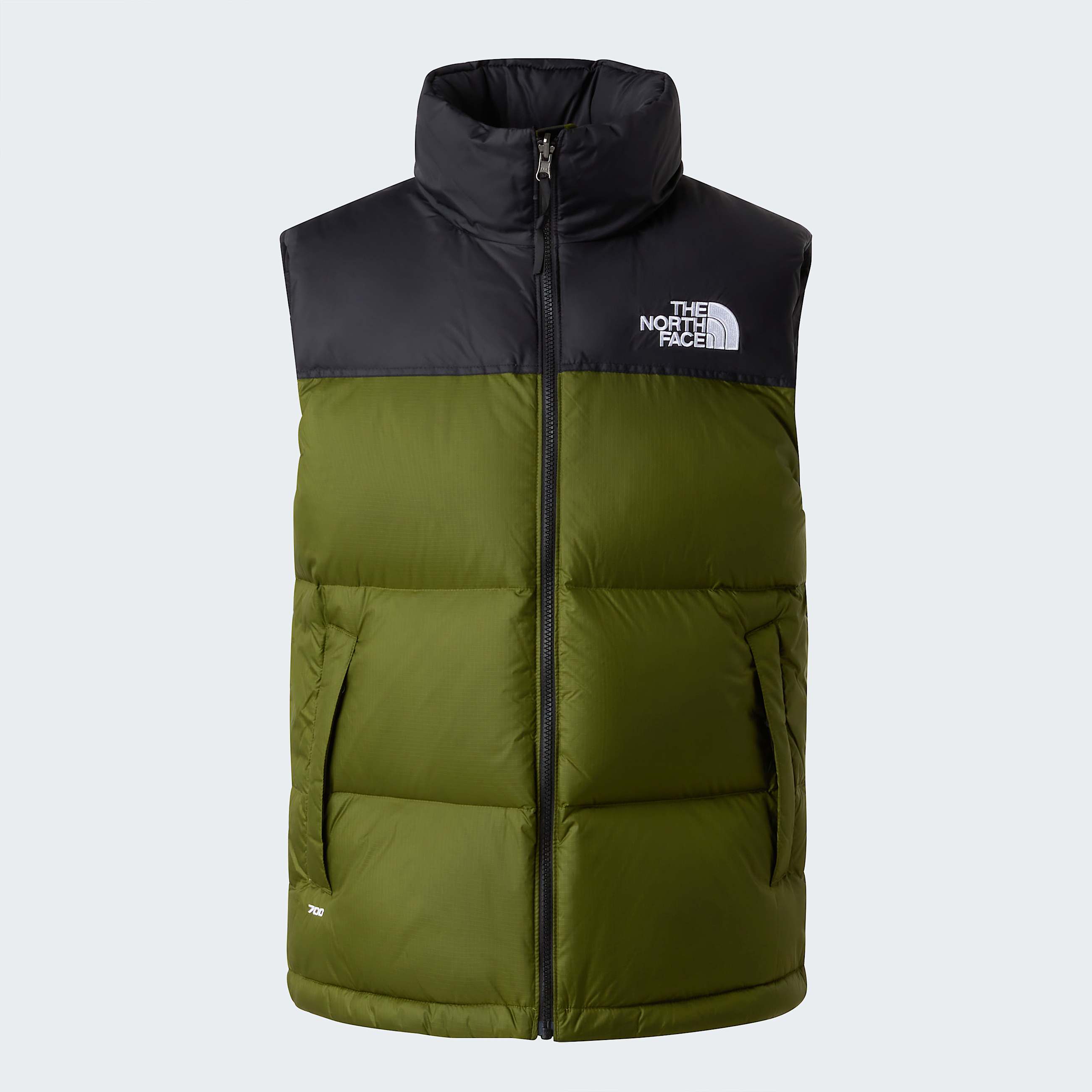 Mens 1996 Retro Nuptse Gilet TNF Woodland GreenTNF Black ALT20