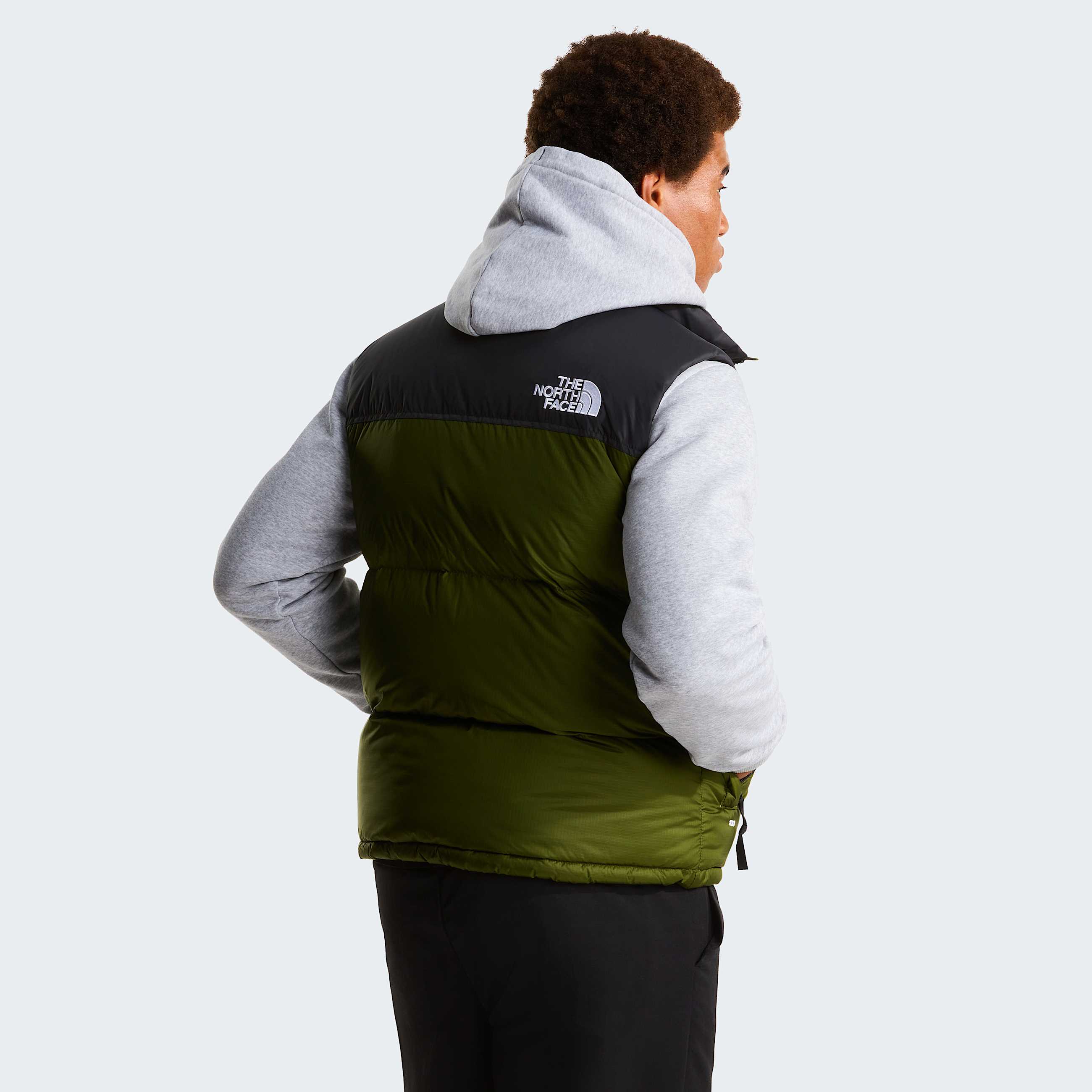 Mens 1996 Retro Nuptse Gilet TNF Woodland GreenTNF Black ALT3