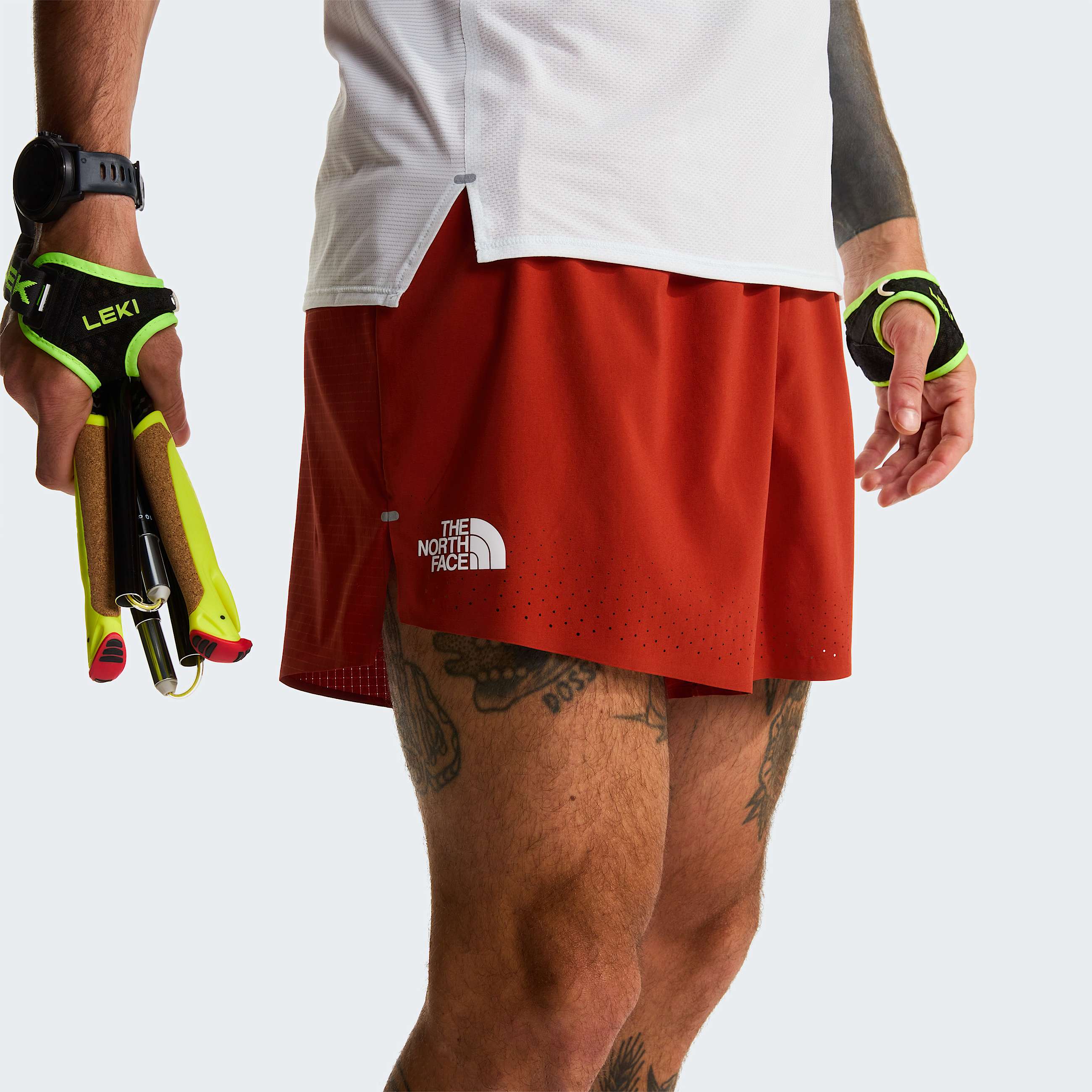 Mens Summit Pacesetter 5 Shorts TNF Iron Clay ALT4