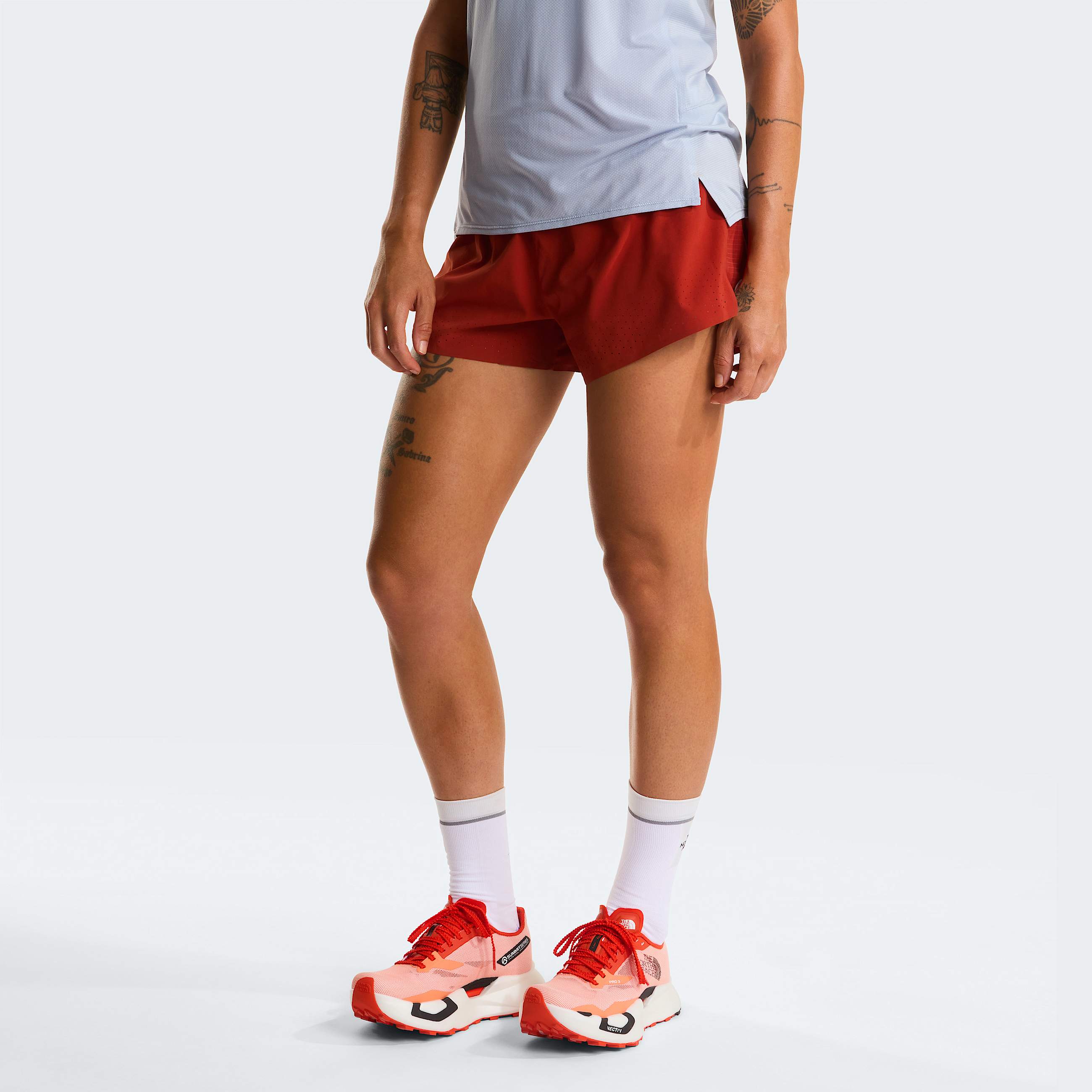 Womens Summit Pacesetter 3 Shorts TNF Iron Clay HERO