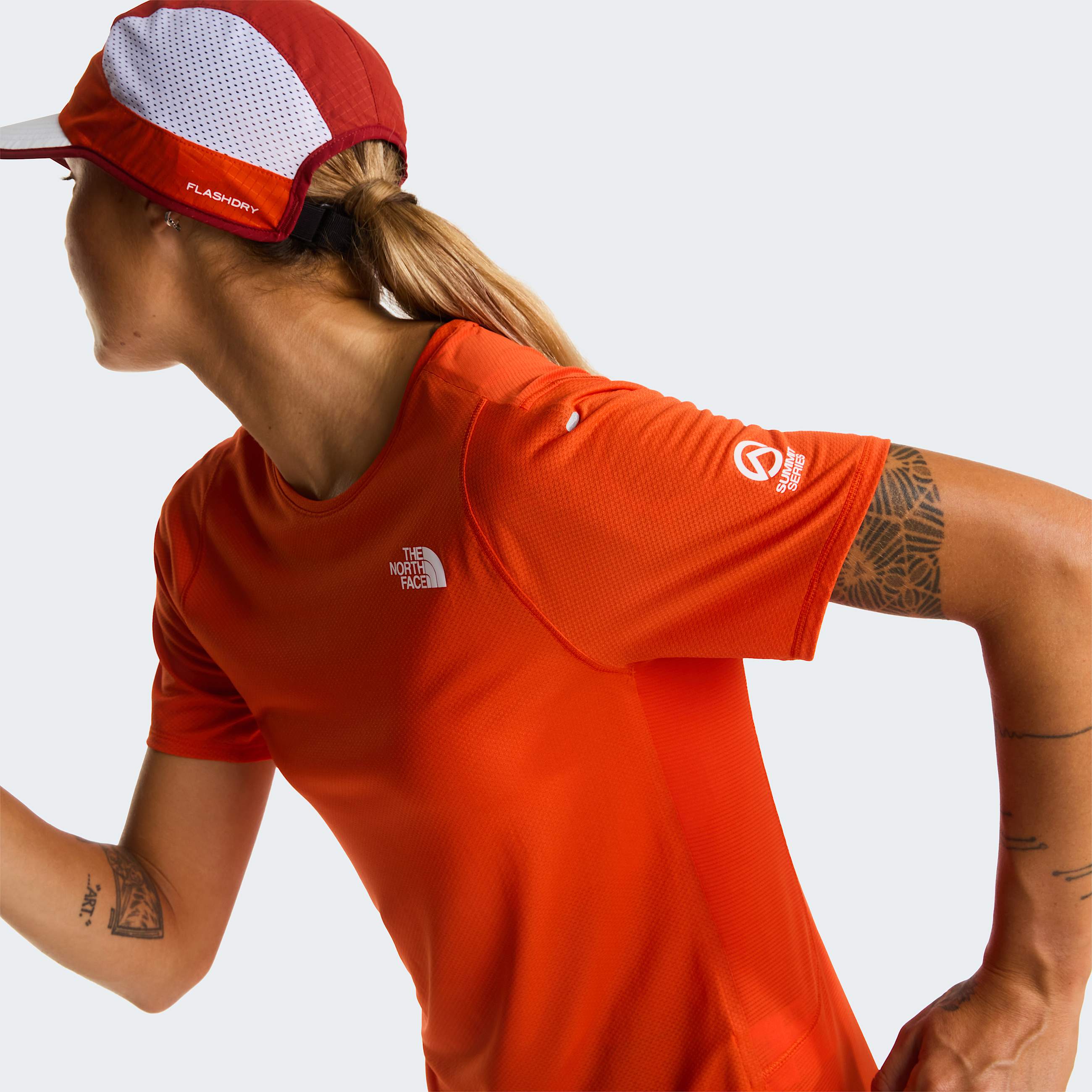 Womens Summit High Trail TShirt TNF Lava Red ALT4