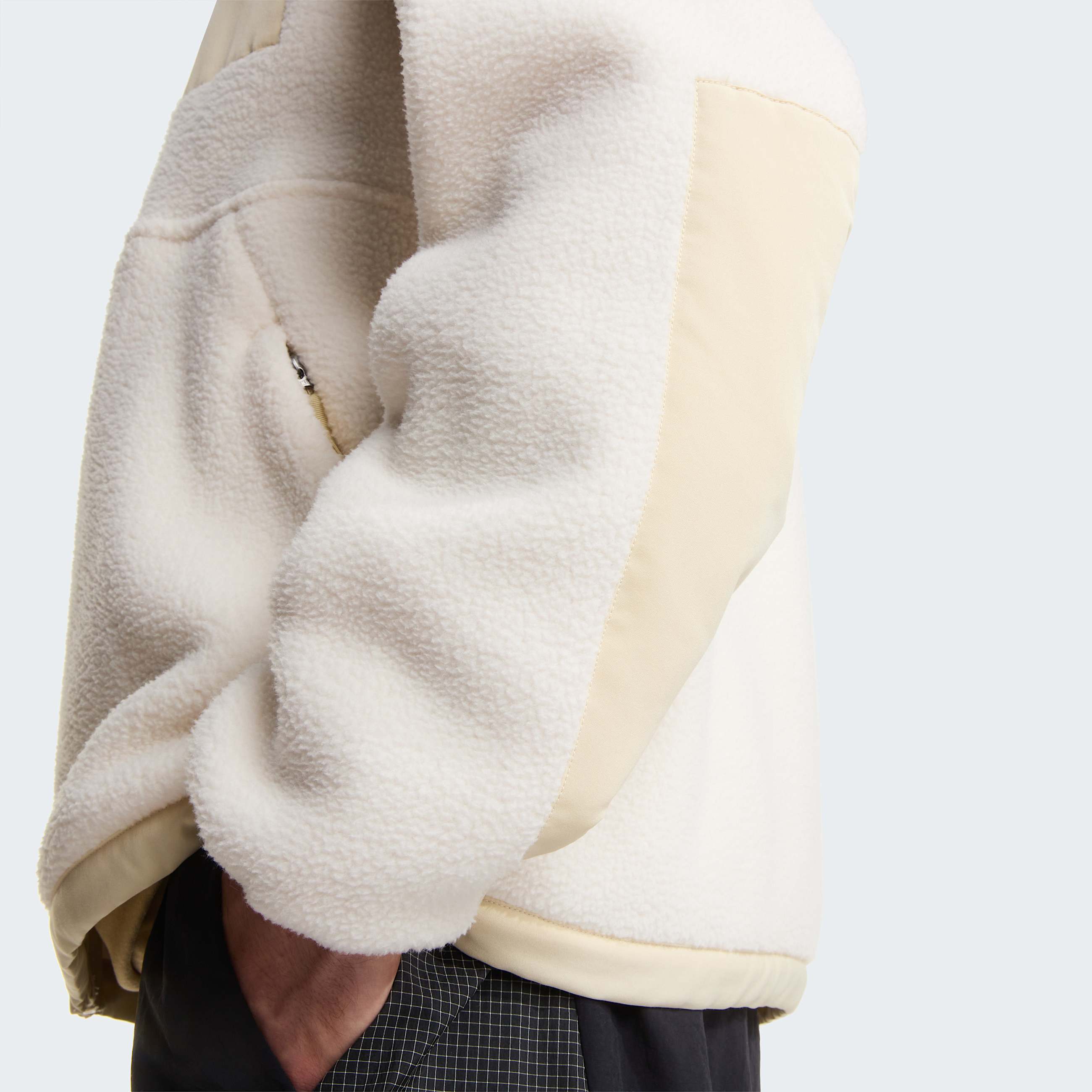 Yumiori OffPeak Fleecejacke mit durchgehendem RV fr Herren TNF White DuneDesert Stone ALT7