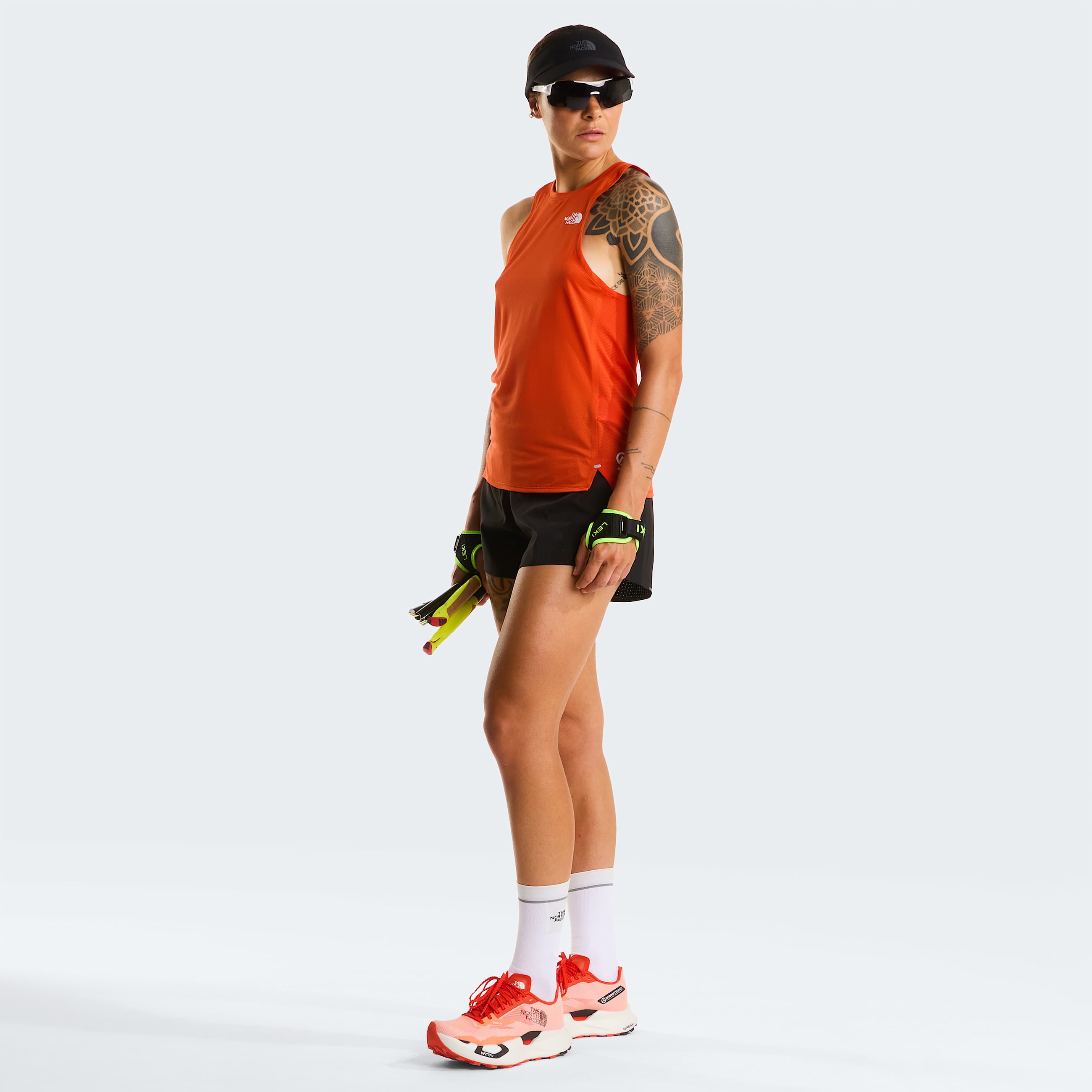 Canotta da corsa Summit High Trail da donna TNF Lava Red ALT1