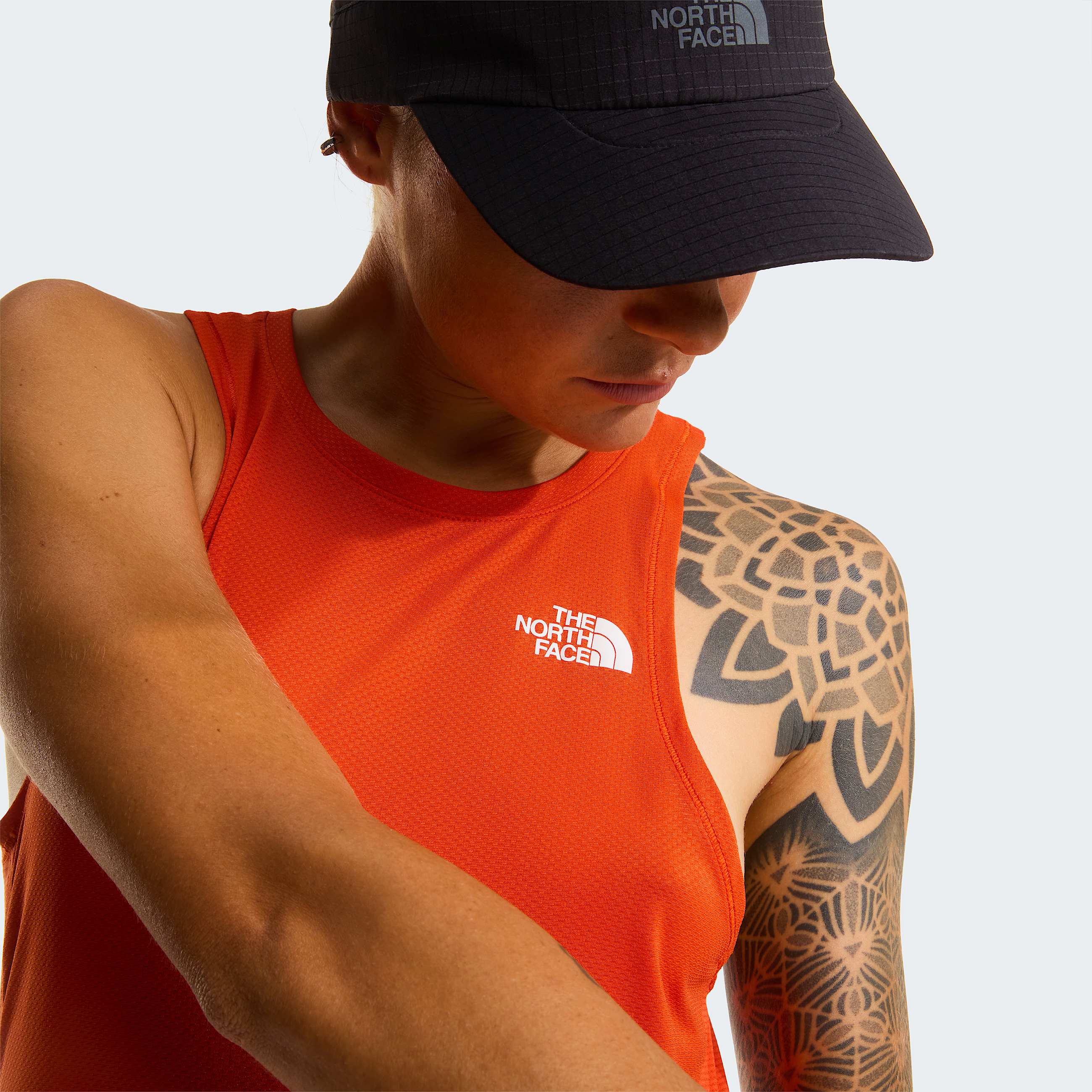 Canotta da corsa Summit High Trail da donna TNF Lava Red ALT4