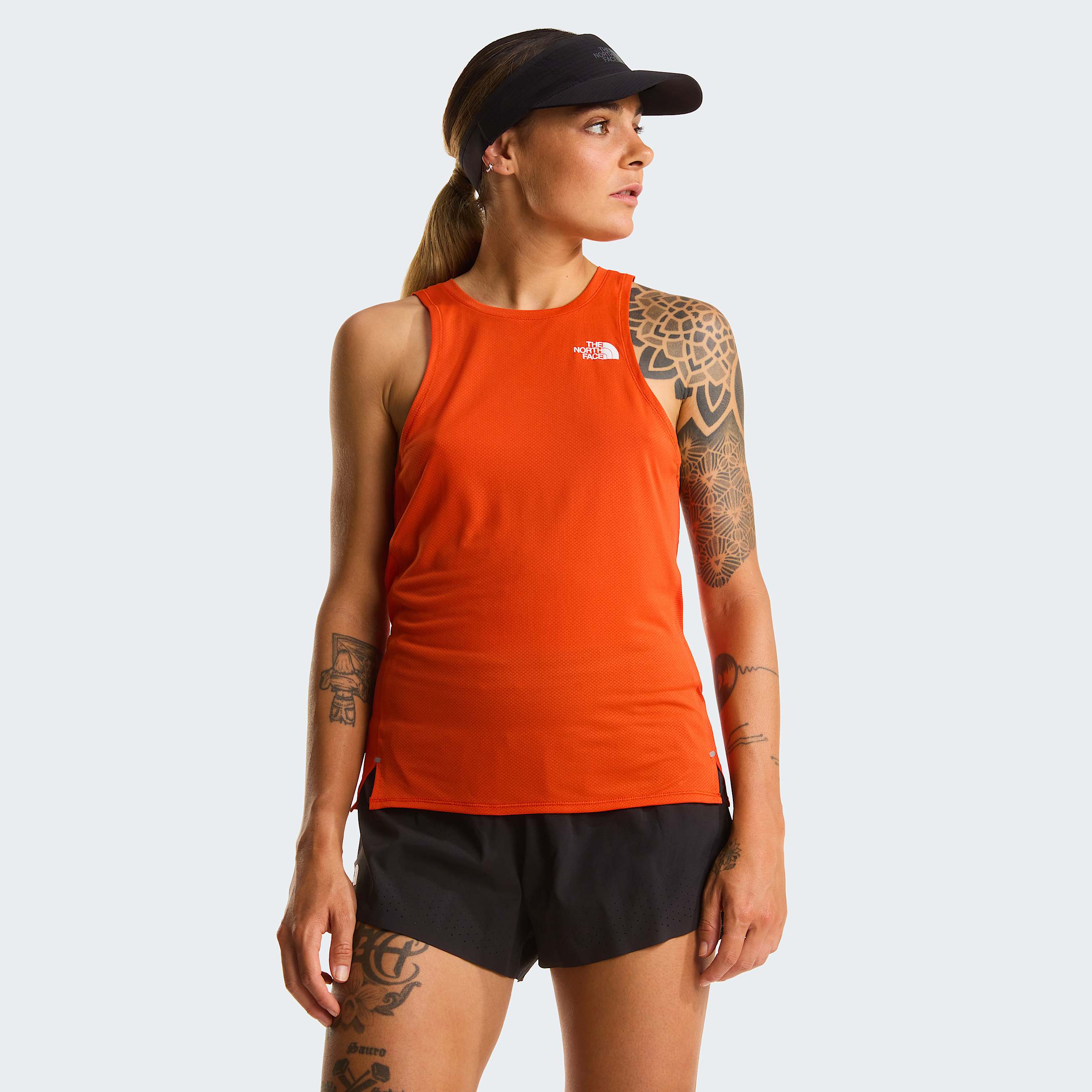 Canotta da corsa Summit High Trail da donna TNF Lava Red HERO