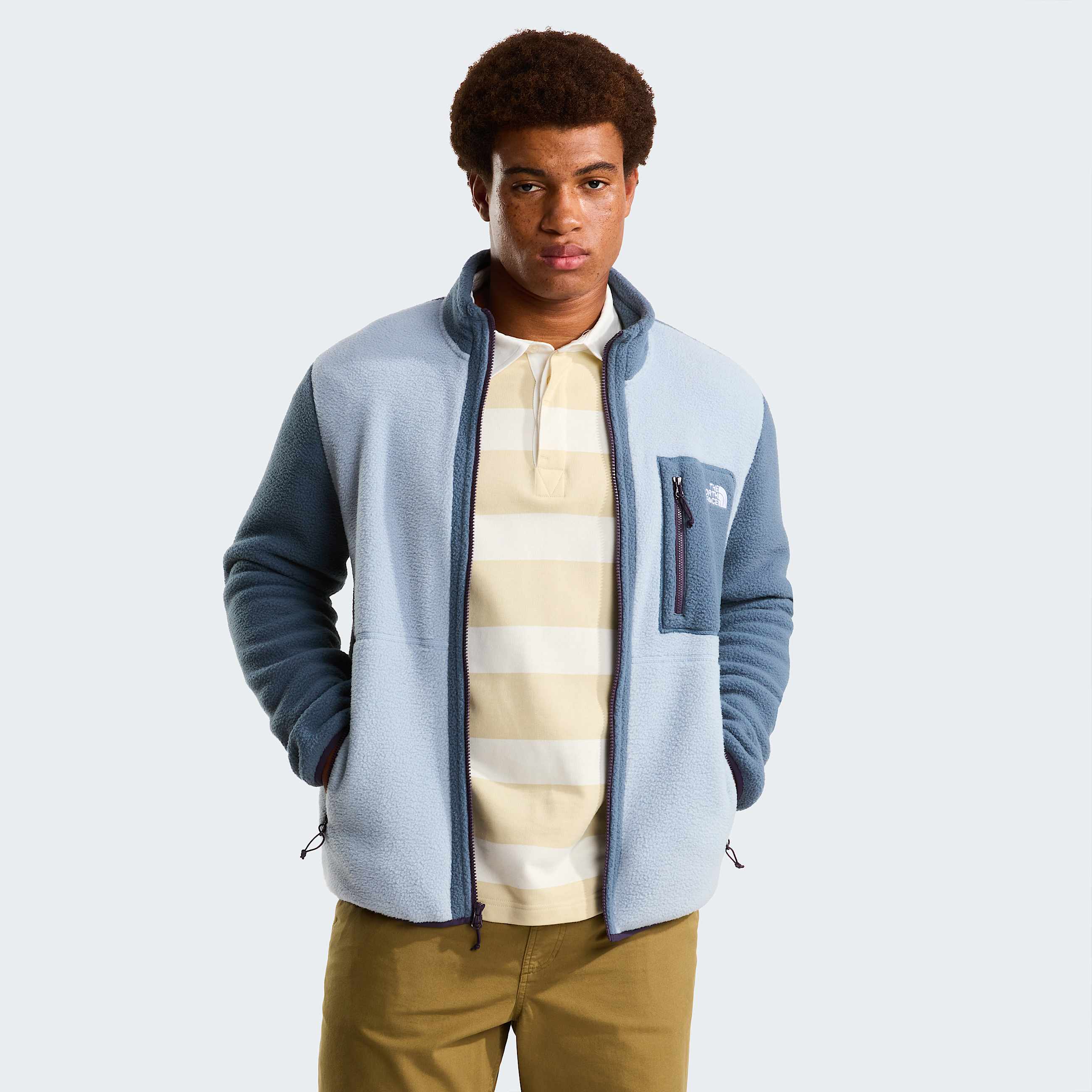 Yumiori Fleecejacke mit durchgehendem RV fr Herren TNF Frost GreyGranite GreyEndless Dusk ALT4