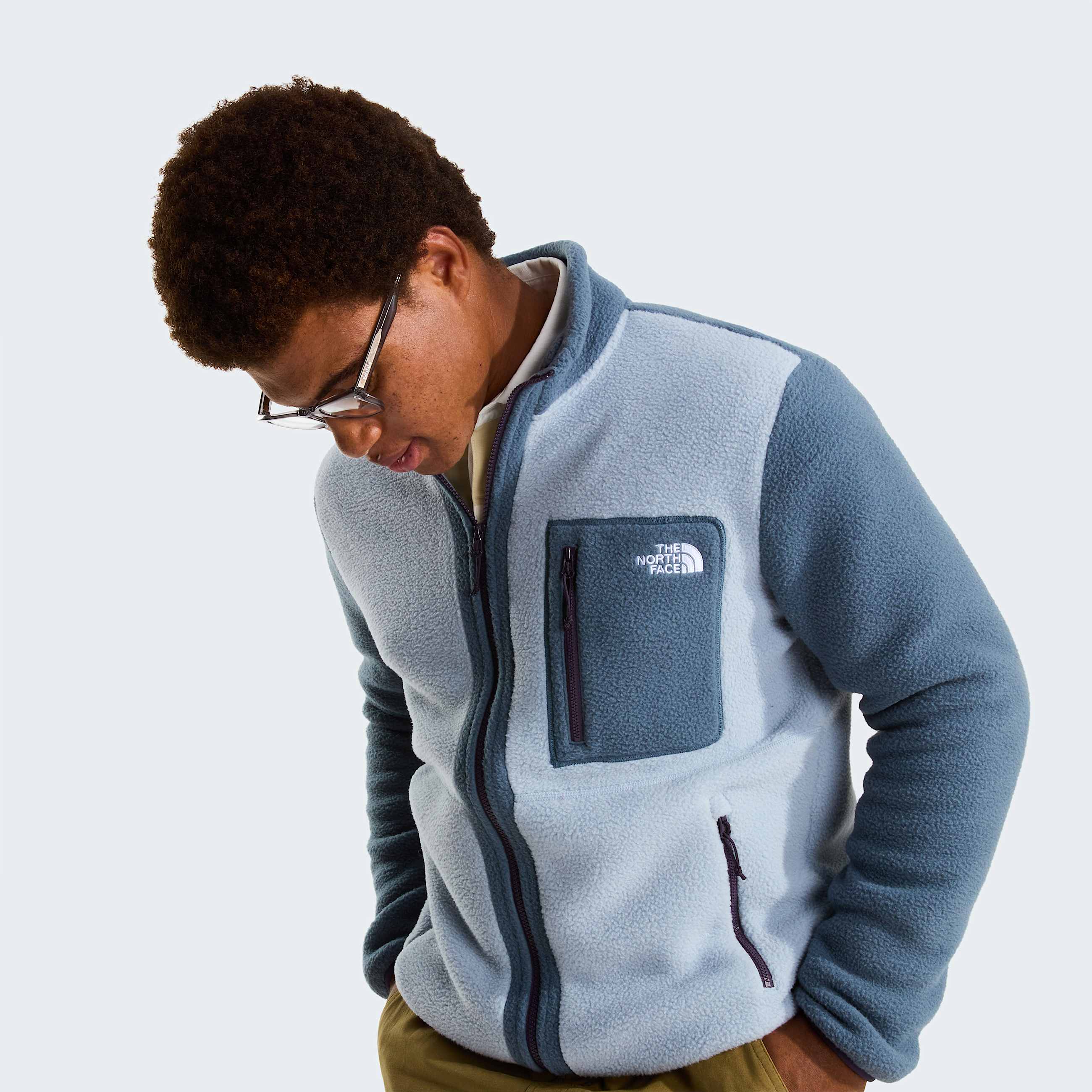 Yumiori Fleecejacke mit durchgehendem RV fr Herren TNF Frost GreyGranite GreyEndless Dusk ALT7