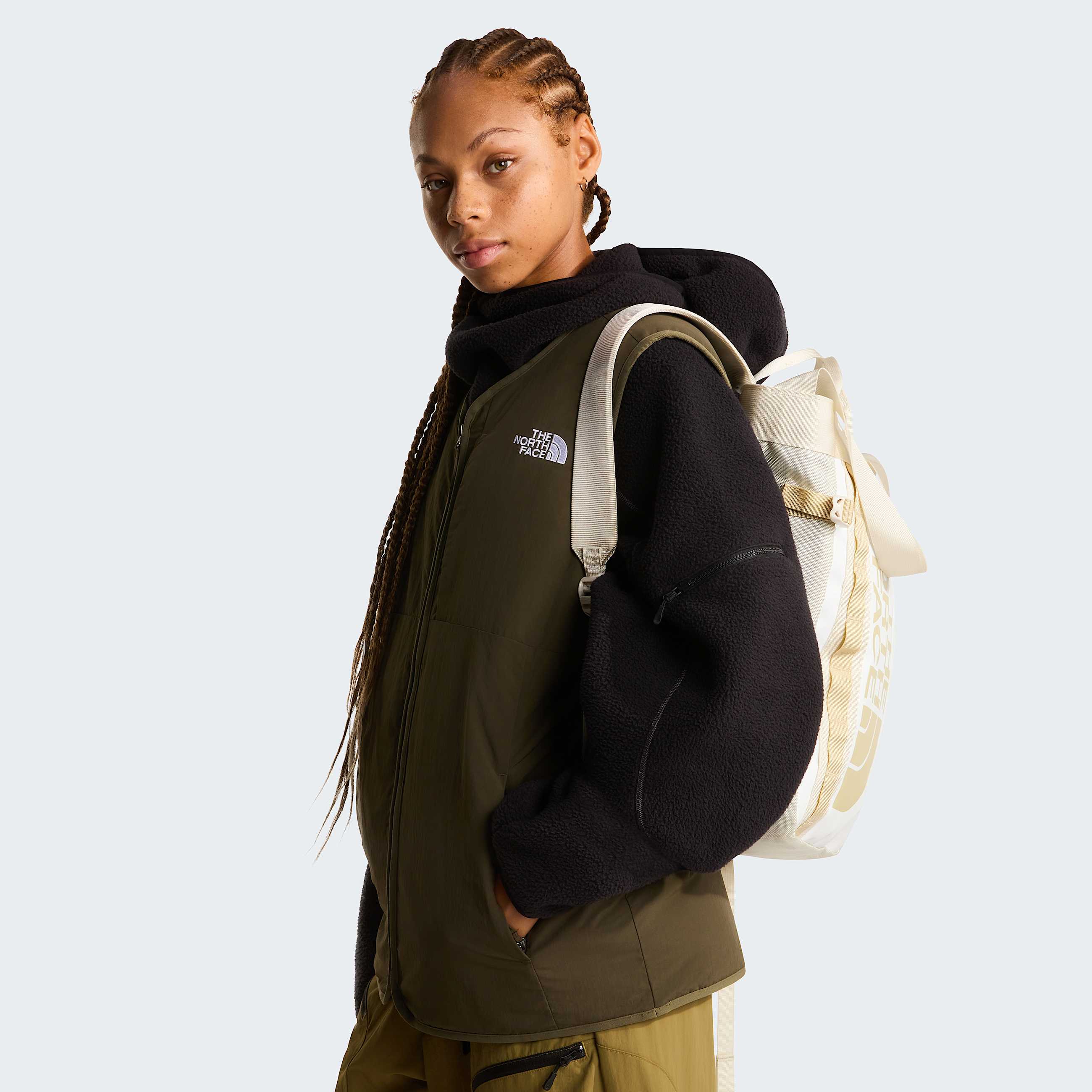 Base Camp Tote Pack TNF White AshCalacattaPale Khaki ALT6