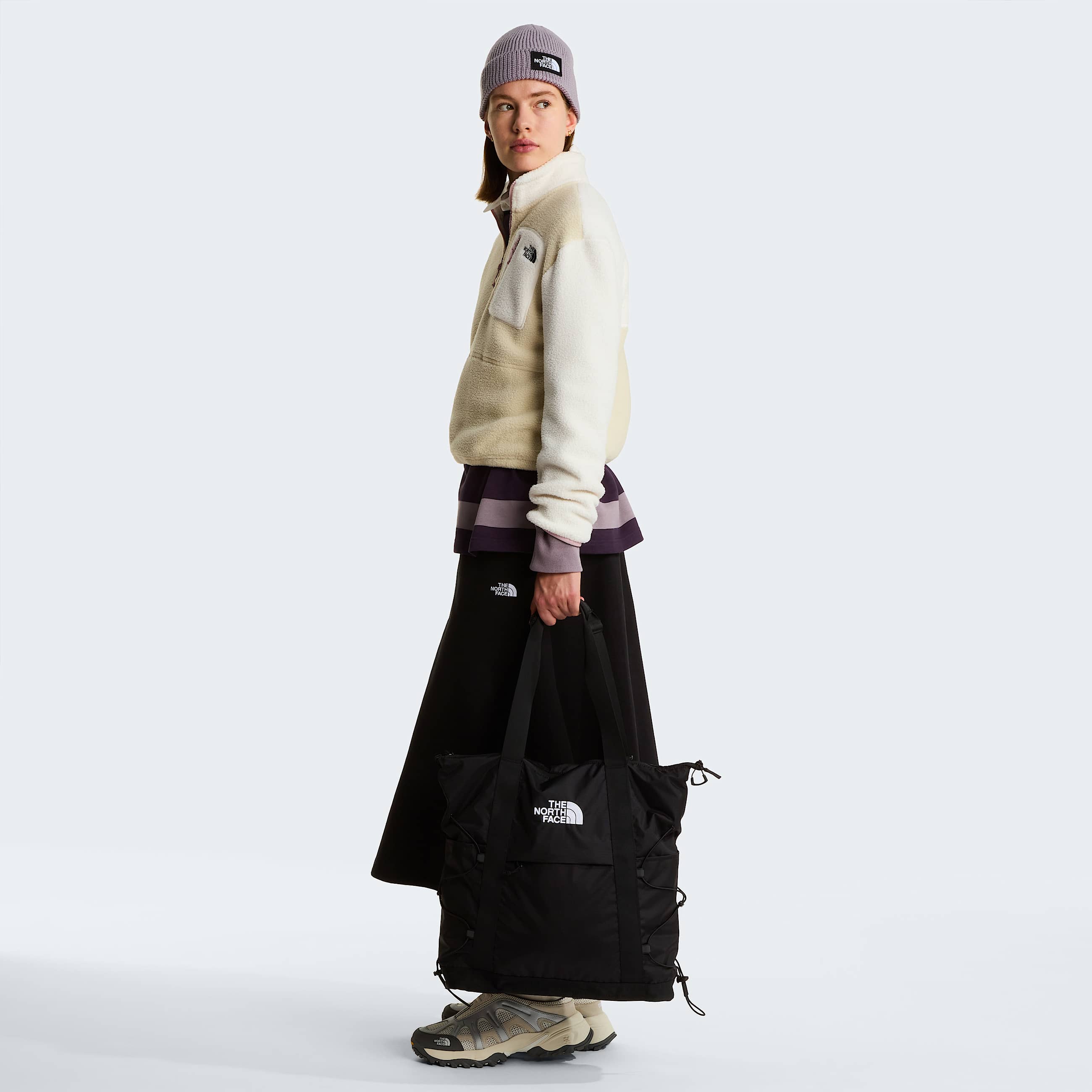 Yumiorifleecejas met kwartrits voor dames TNF Desert StoneWhite DuneMetal Pink ALT1