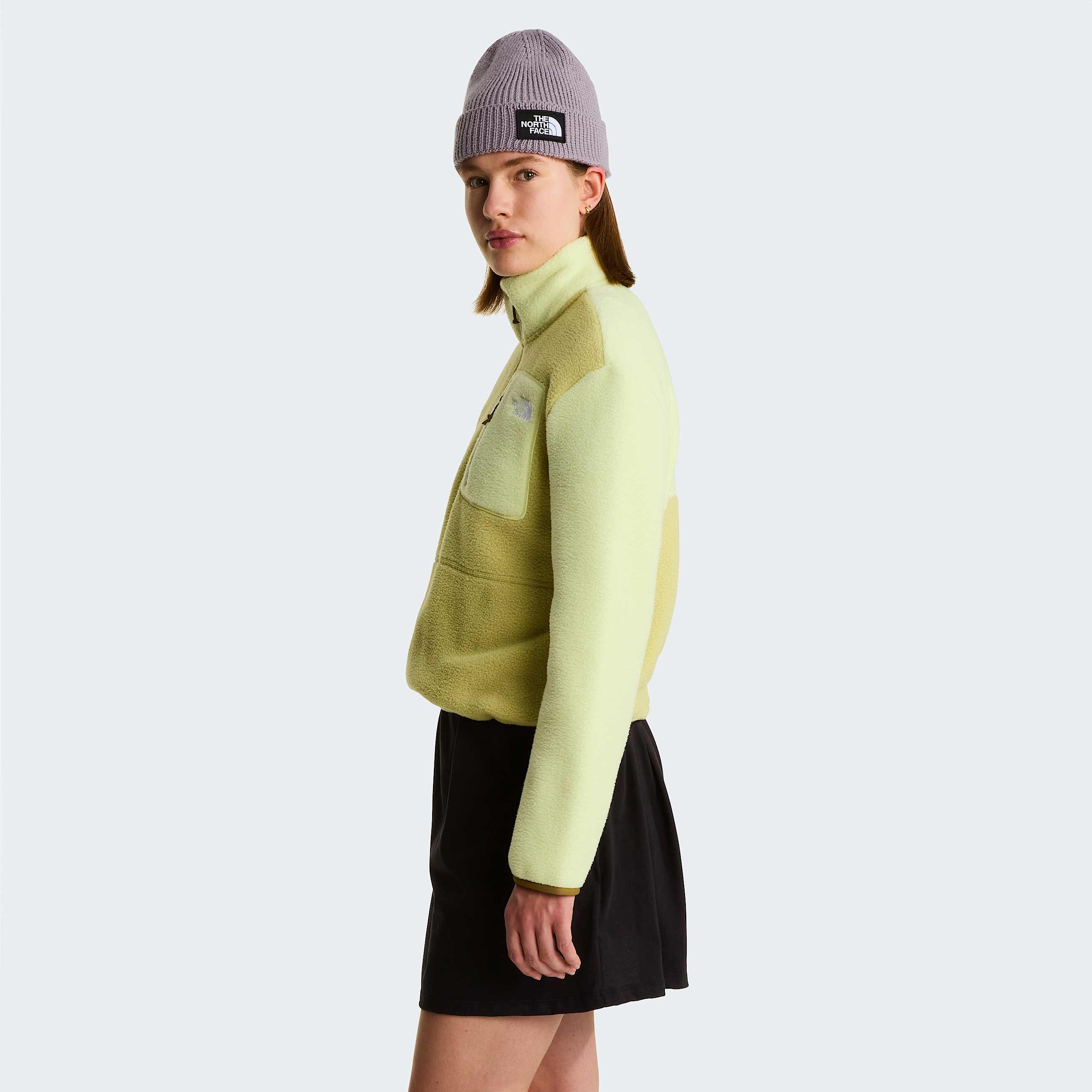 Womens Yumiori 14 Zip Fleece Jacket TNF PearLemon MistCedar ALT2