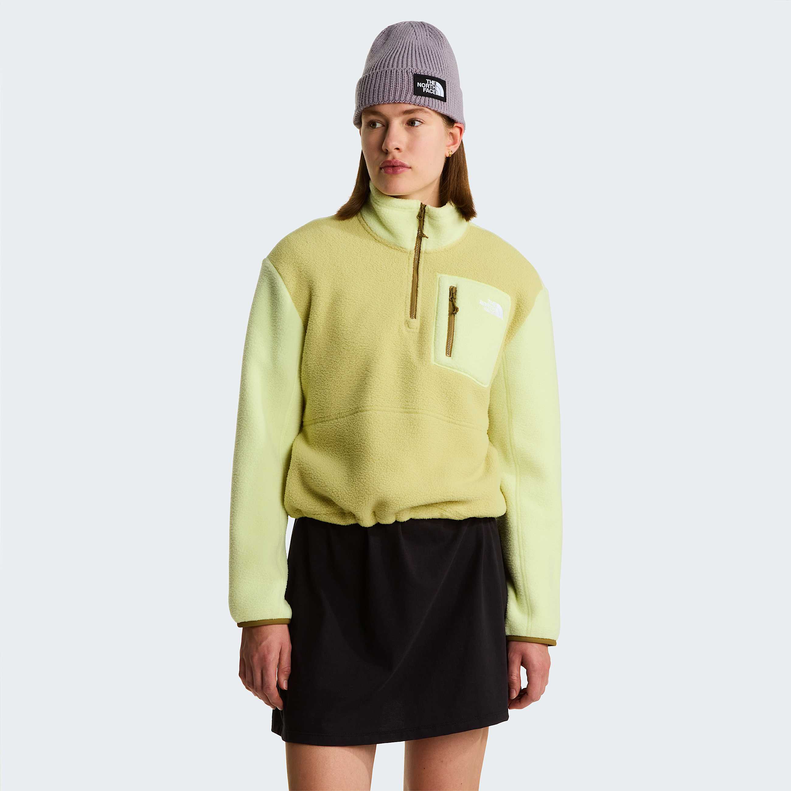 Womens Yumiori 14 Zip Fleece Jacket TNF PearLemon MistCedar HERO
