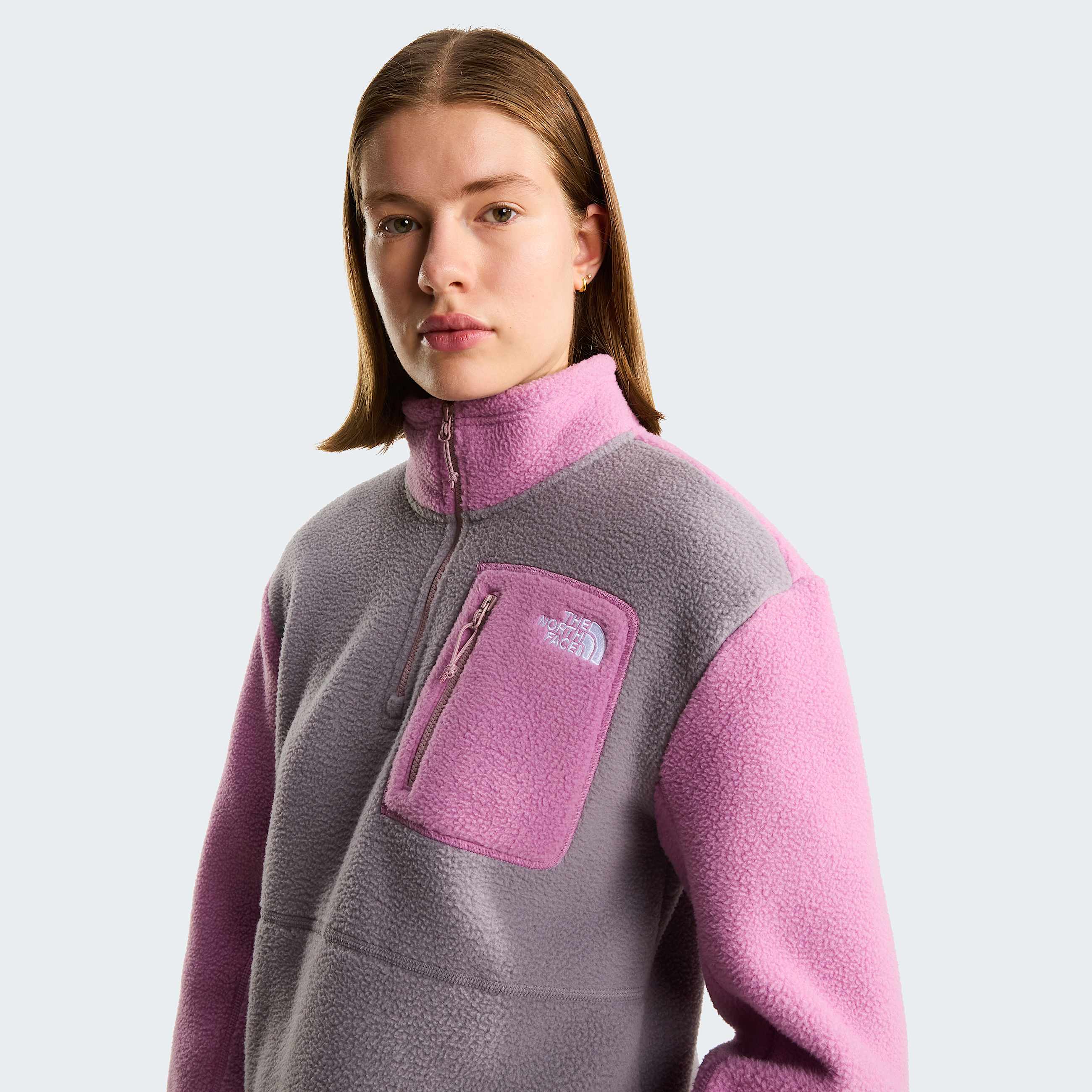 Giacca in pile Yumiori con cerniera a 14 da donna TNF Transcendent GreyHushed LavenderMetal Pink ALT4