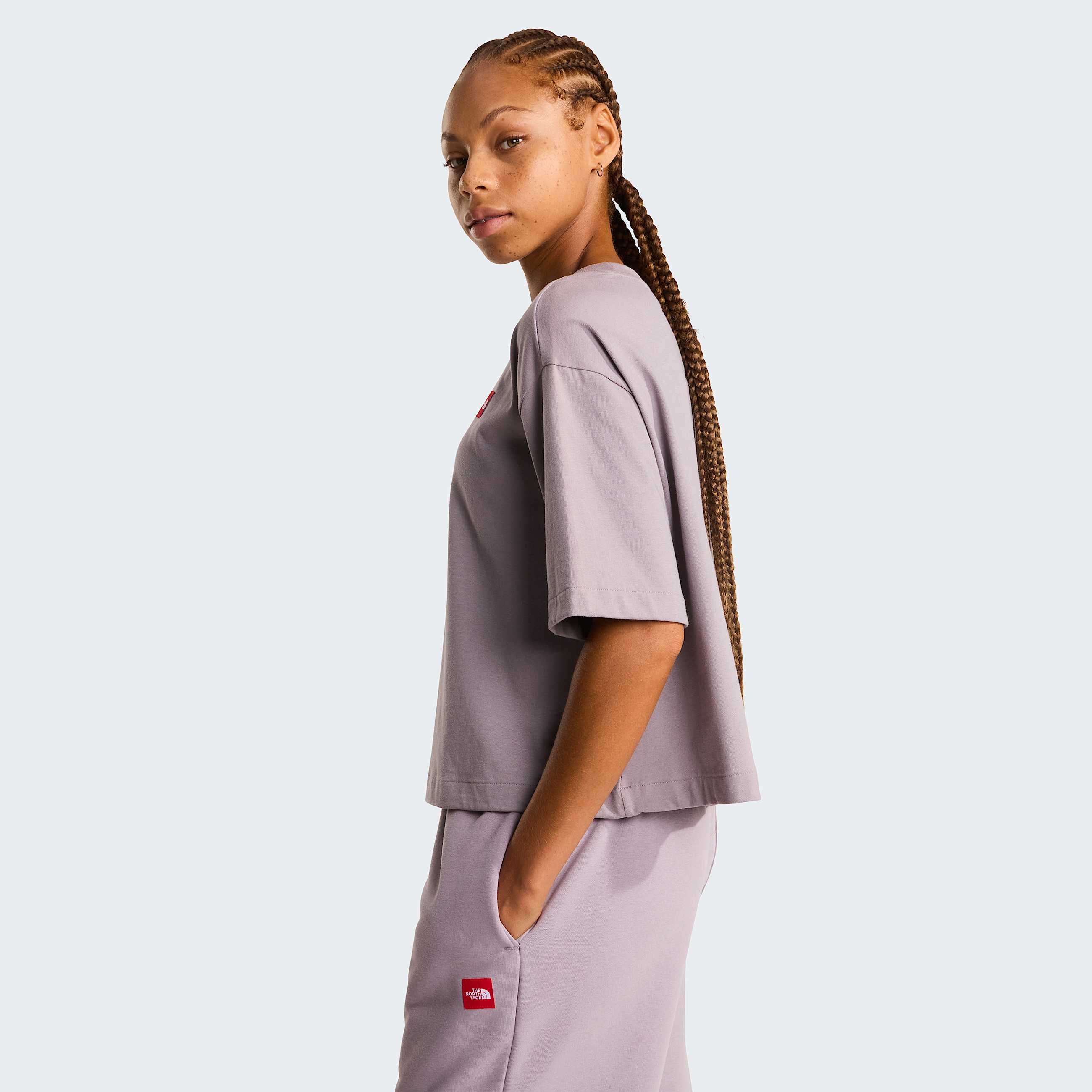 Tshirt Red Box Boxy para mulher TNF Transcendent Grey ALT2