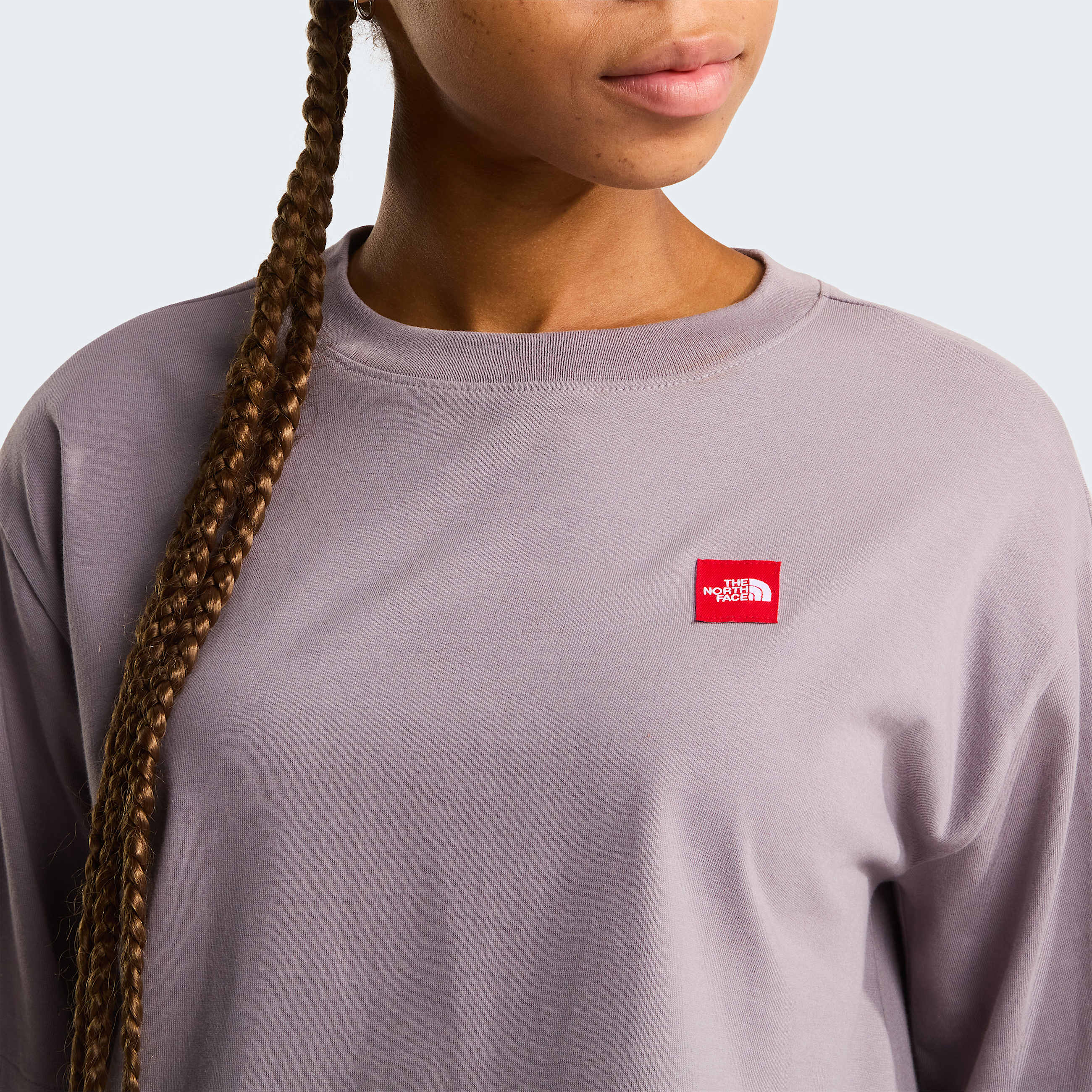 Tshirt Red Box Boxy para mulher TNF Transcendent Grey ALT4
